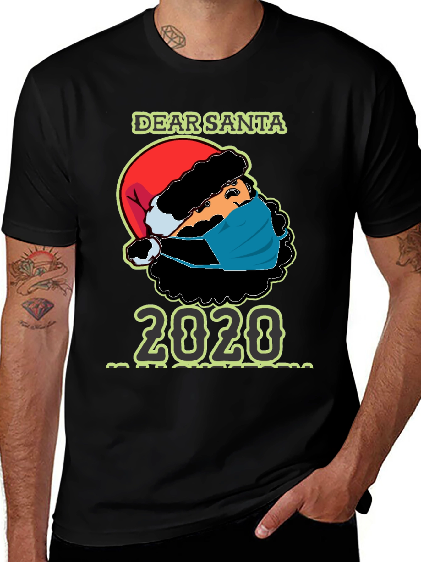 Variant 20 of Dear Santa 2020 Masked Santa T-Shirt