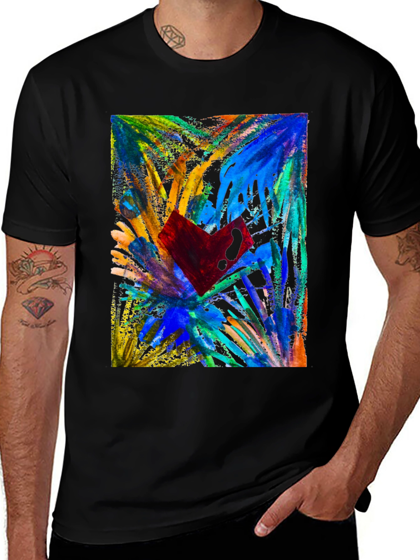 Variant 24 of Abstract Heart Graphic Tee - Bold Artistic Statement