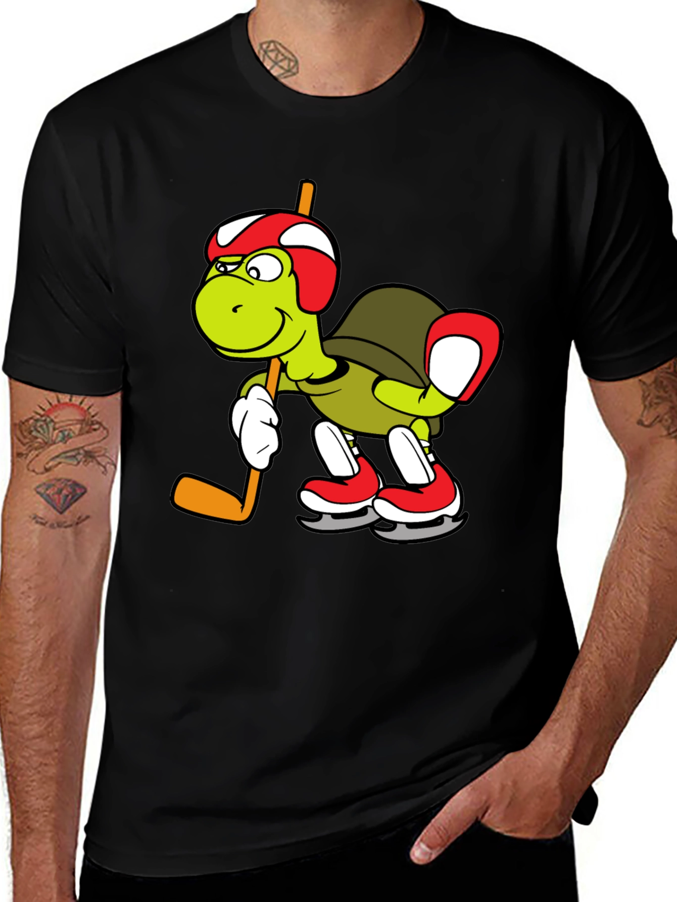 Variant 26 of Turtle Hockey Player Graphic Tee