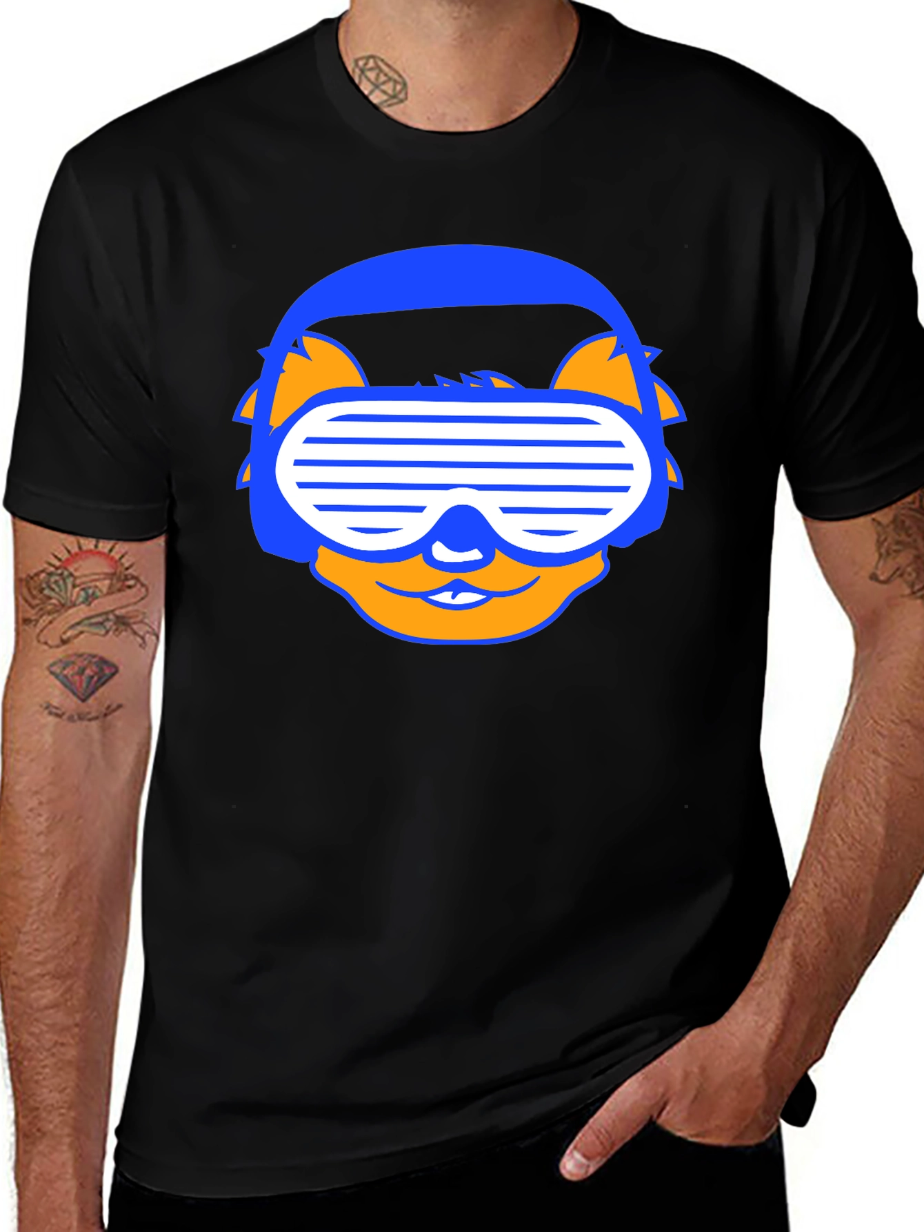 Variant 26 of Cool Cat Graphic Tee - Funky Style
