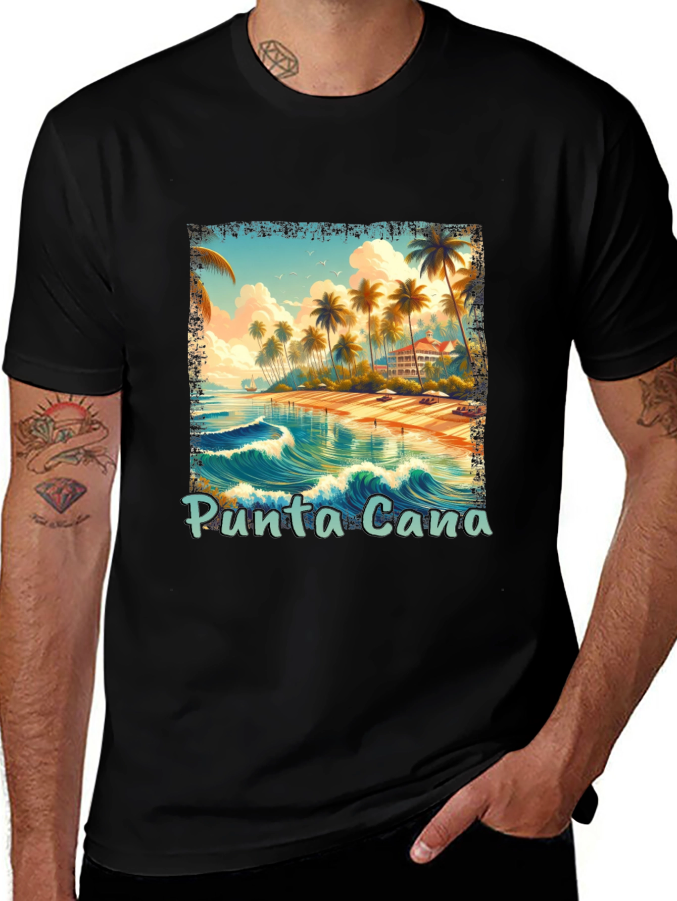 Variant 13 of Punta Cana Beach Graphic T-Shirt