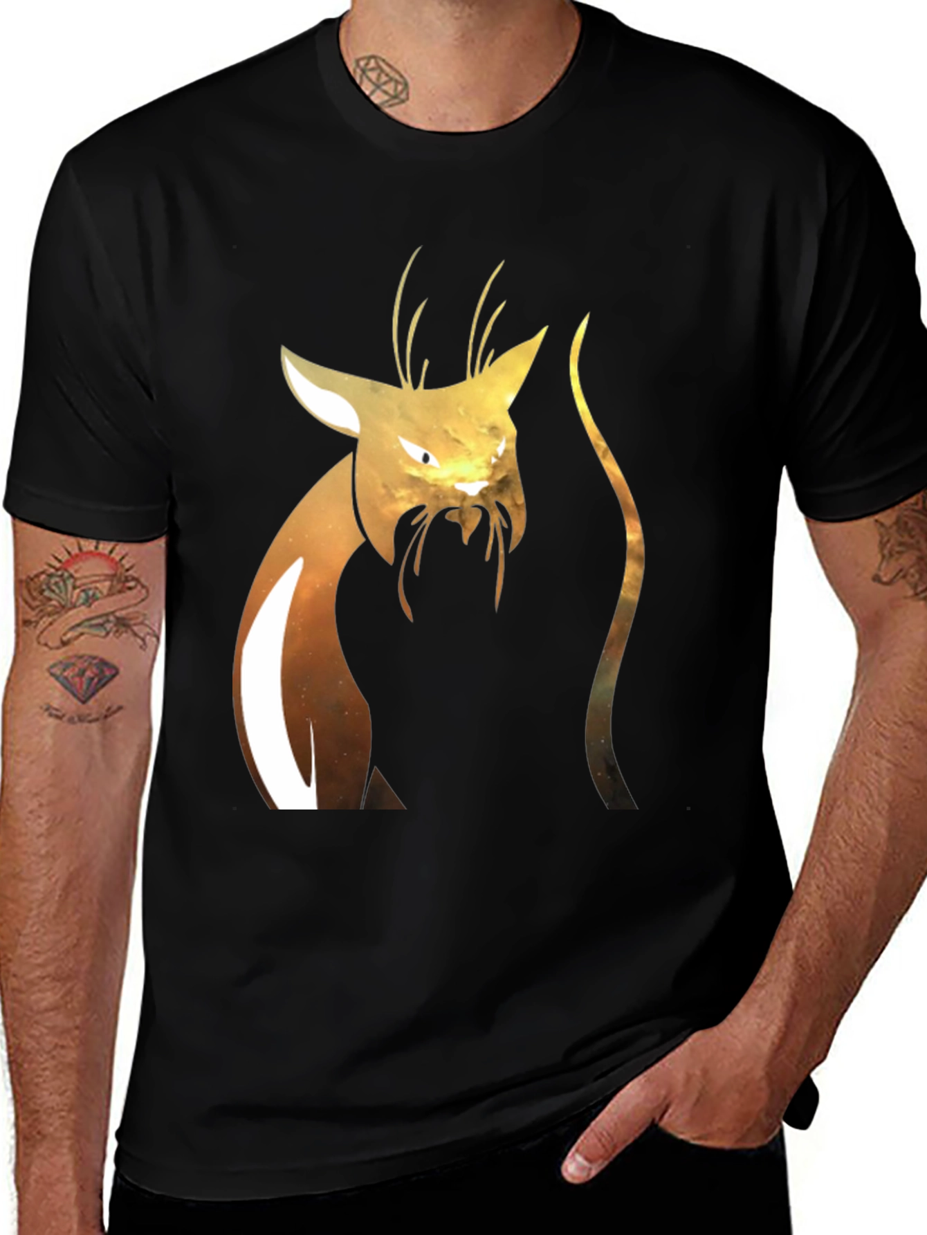 Variant 12 of Abstract Cat Graphic T-Shirt