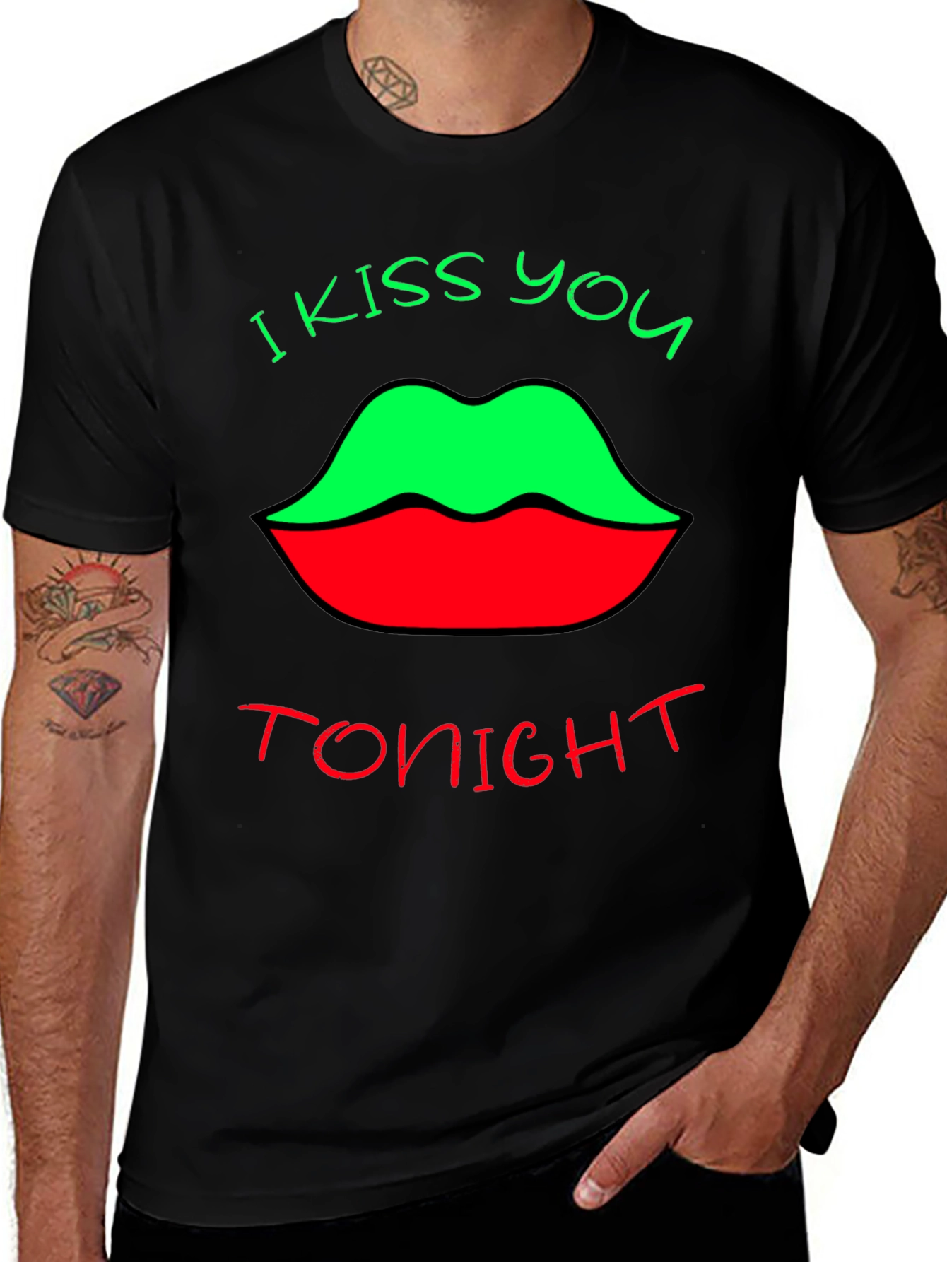 Variant 30 of Kiss You Tonight Graphic Tee - Unique Lip Design
