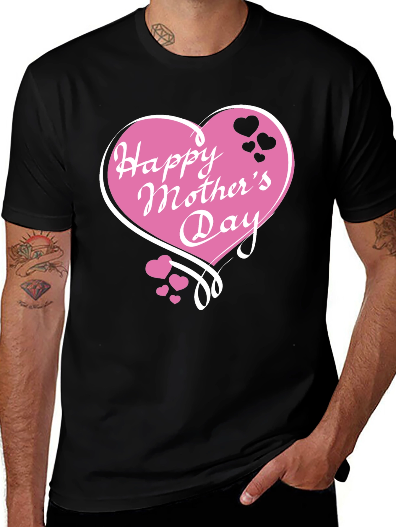 Happy Mother's Day Black T-Shirt