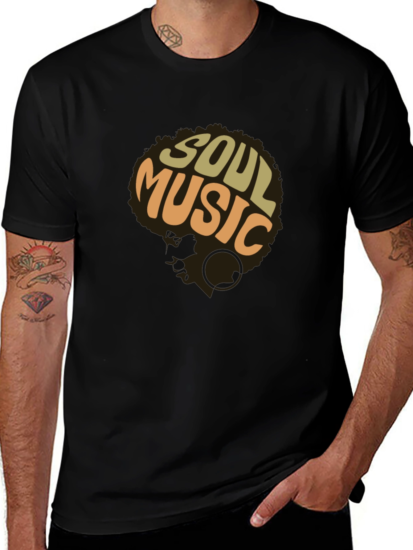 Variant 10 of Soul Music Graphic T-Shirt Retro Style
