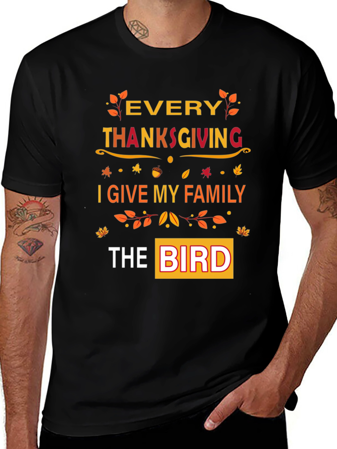 Thanksgiving "The Bird" Graphic T-Shirt