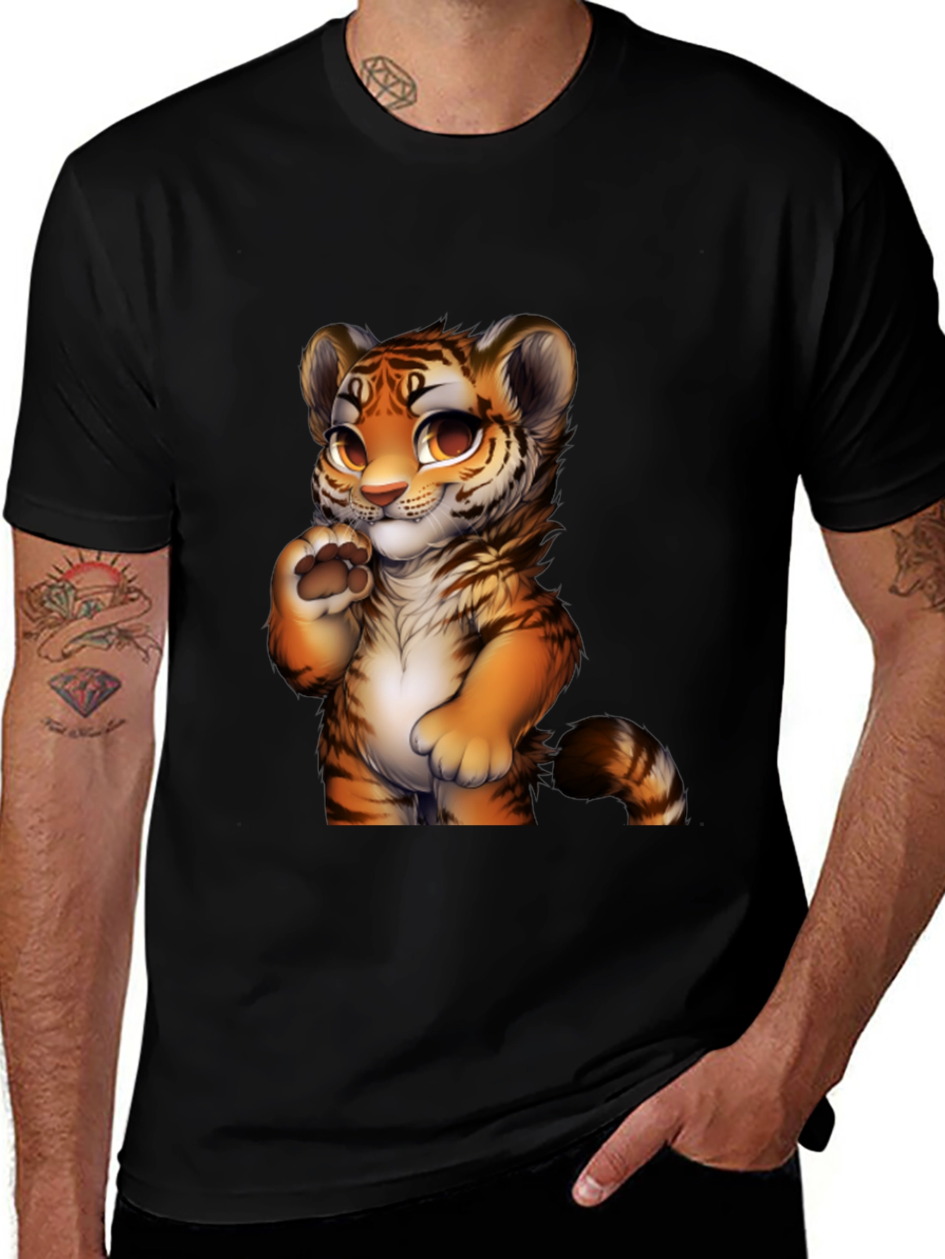 Variant 18 of Cute Tiger Cub Graphic Tee