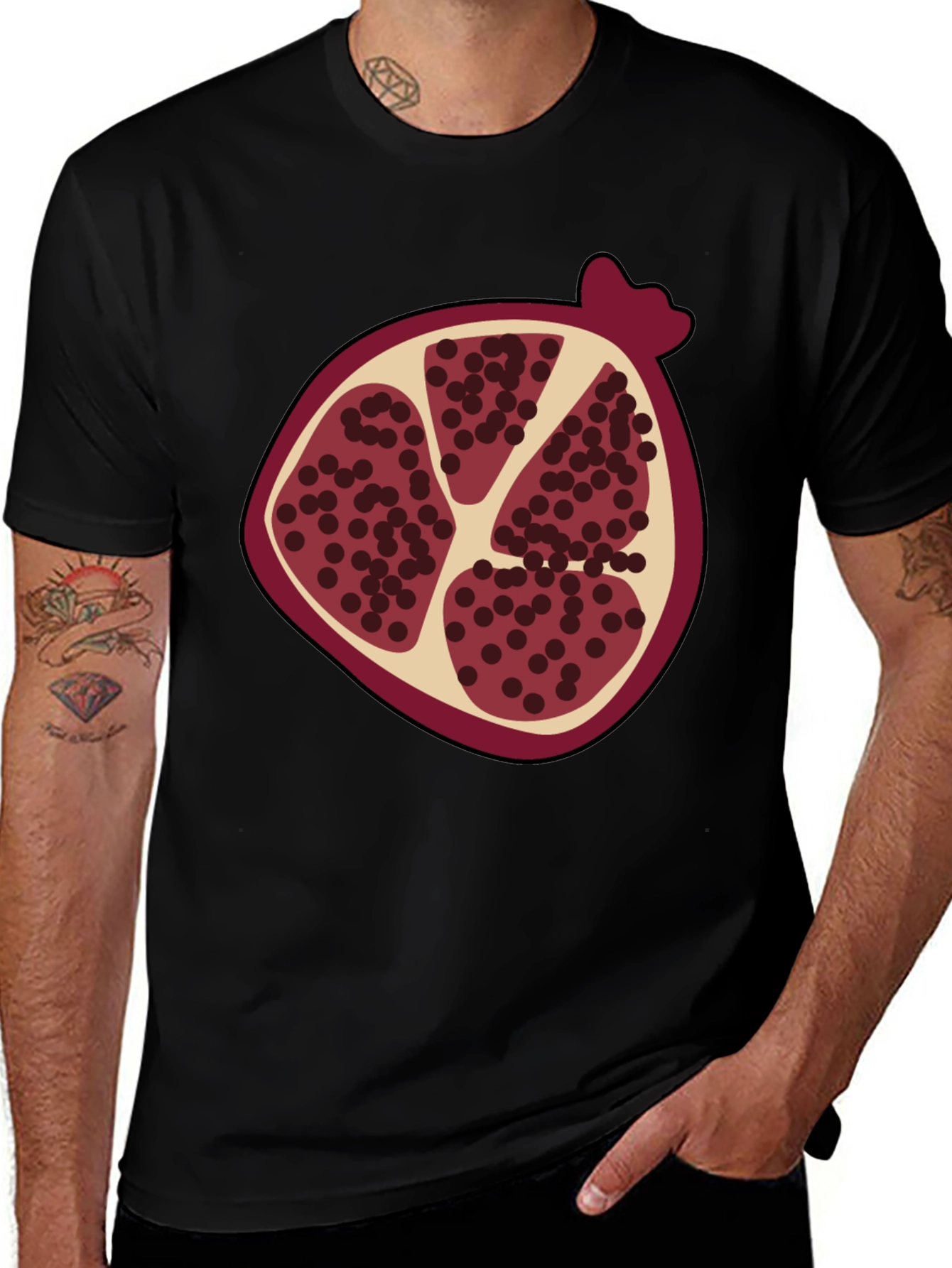 Variant 8 of Pomegranate Graphic Tee - Stylish Fruit Design