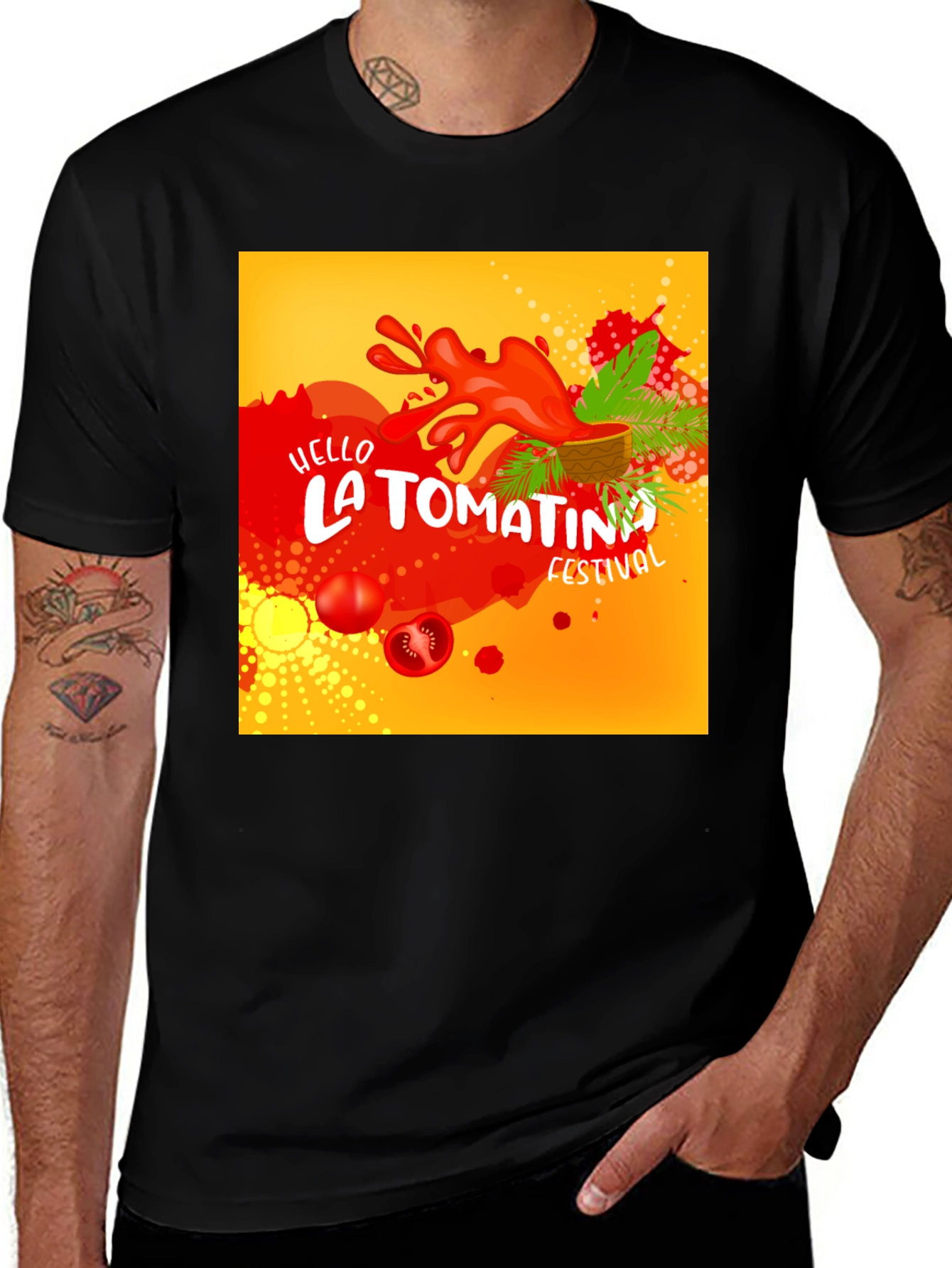 La Tomatina Festival Graphic Tee - Black