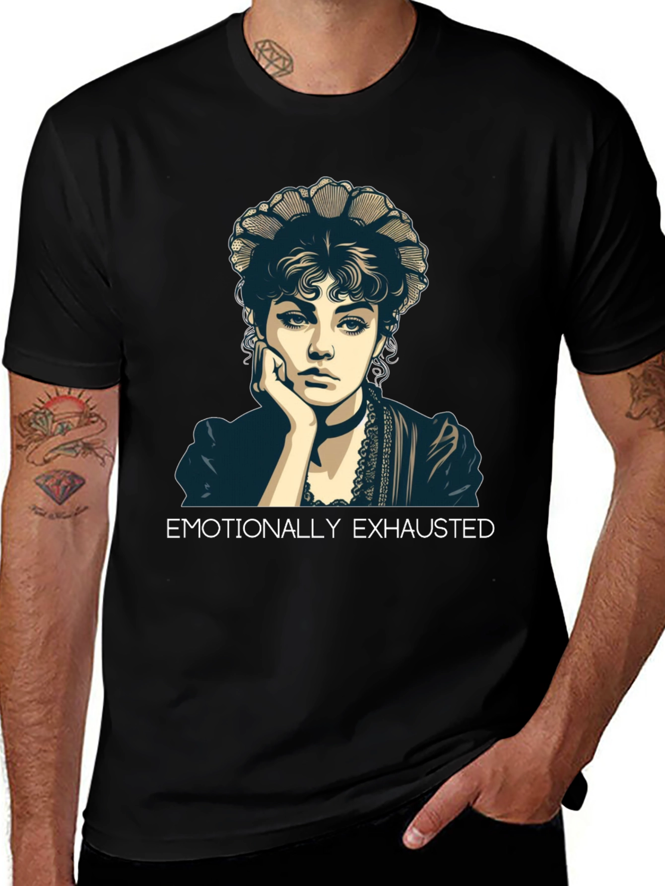 Variant 10 of Emotionally Exhausted Portrait T-Shirt
