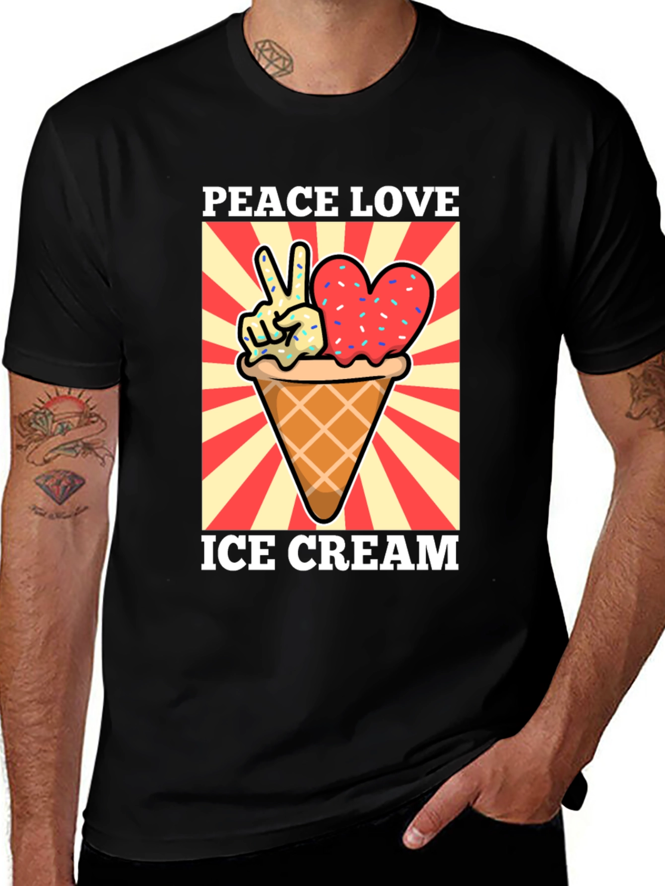 Variant 21 of Peace Love Ice Cream T-Shirt