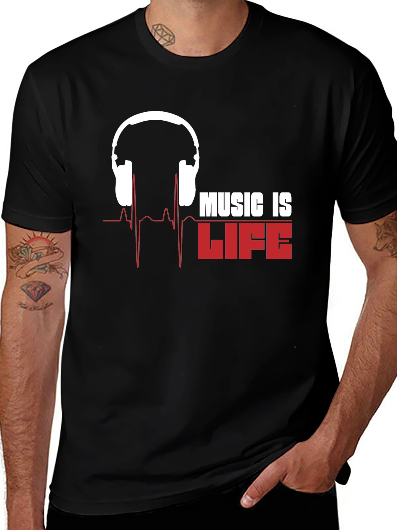 Variant 3 of Music is Life T-Shirt - Stylish Graphic Tee