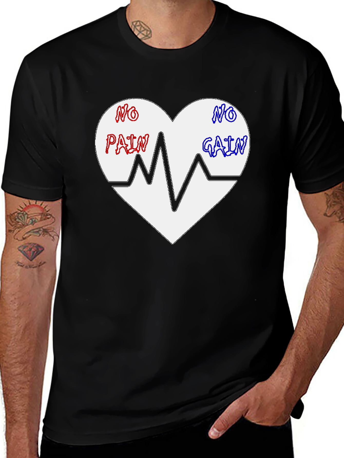 No Pain No Gain Heartbeat T-Shirt