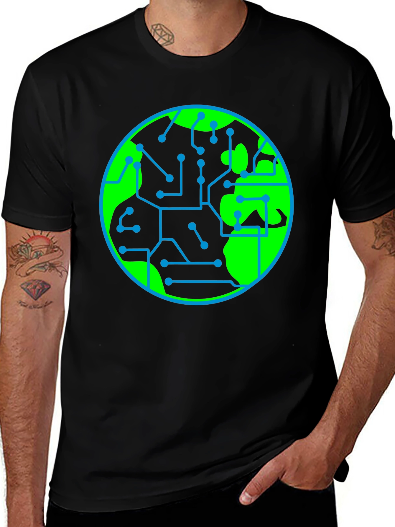 Variant 7 of Tech World T-Shirt - Black Cotton Blend
