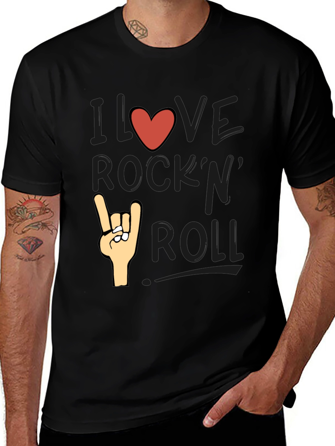 Variant 17 of I Love Rock'n'Roll Graphic Tee