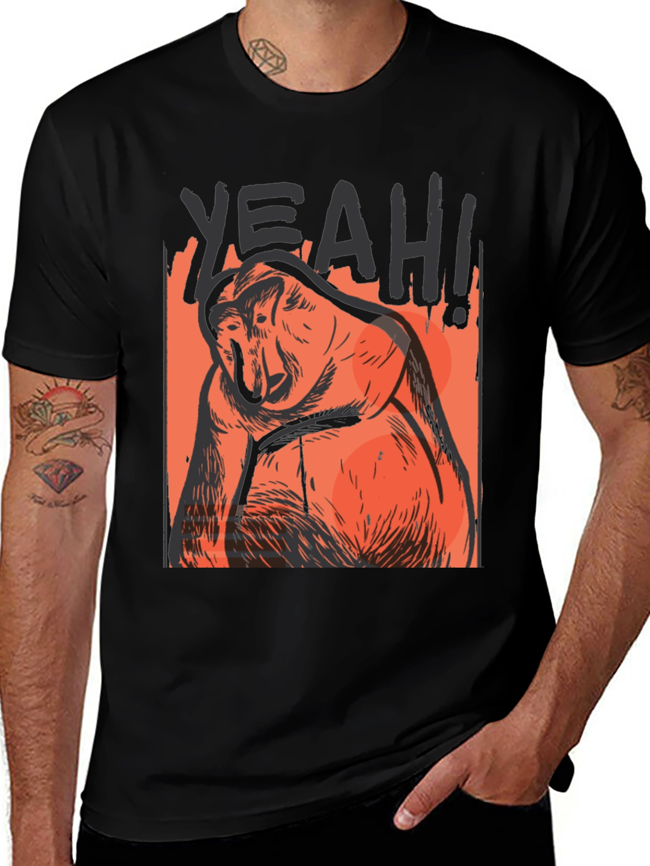 Variant 6 of Yeah! Graphic Tee - Cool Cartoon Bear Design