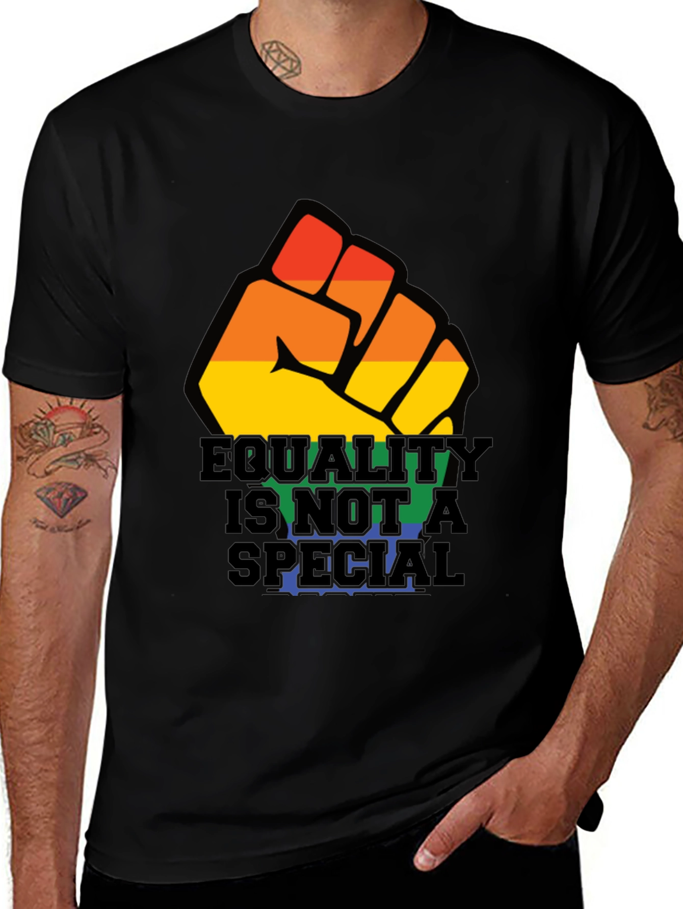 Variant 8 of Equality Fist Graphic Tee - LGBTQ+ Pride Shirt