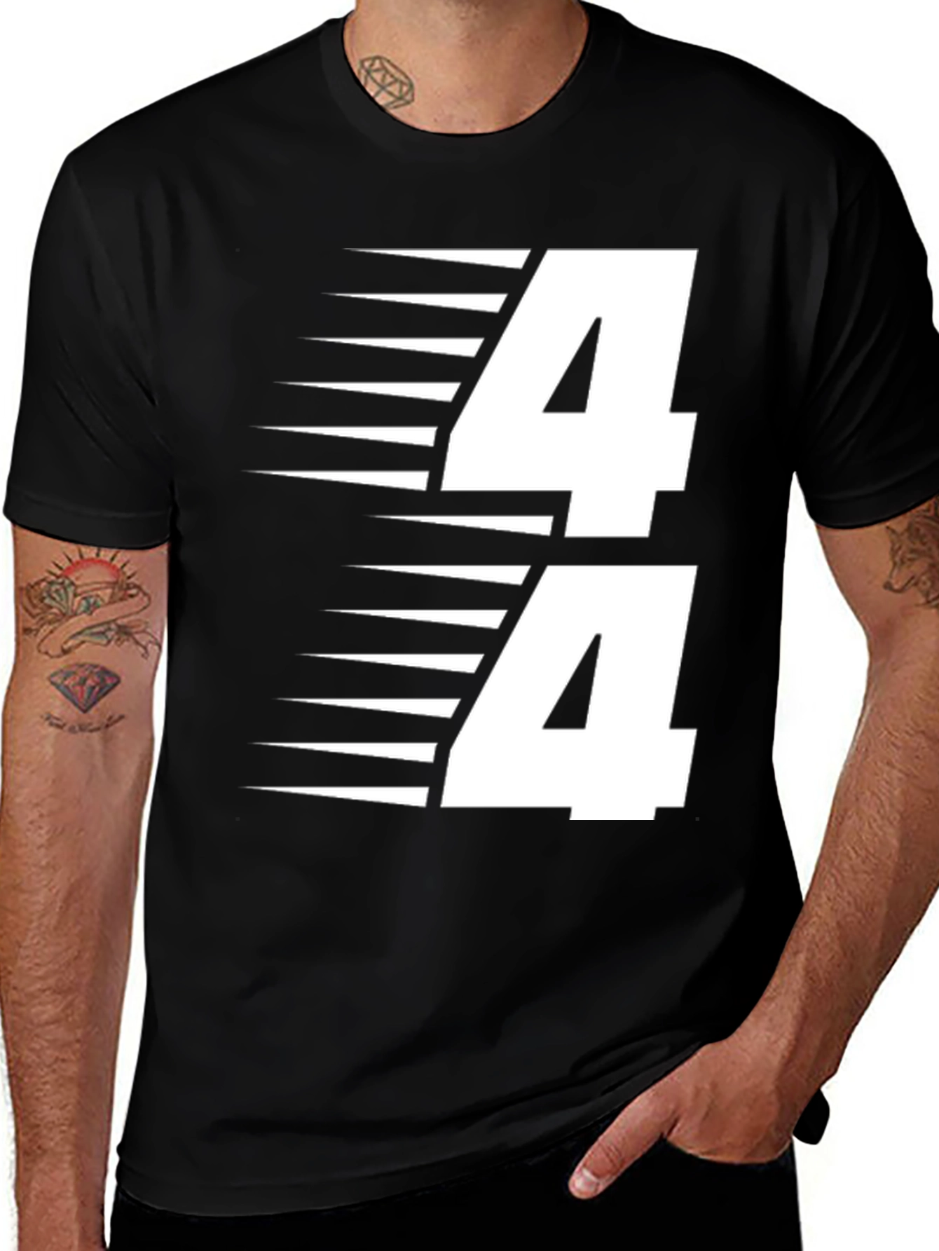 Variant 13 of Speedy 44 Racing Tee - Black