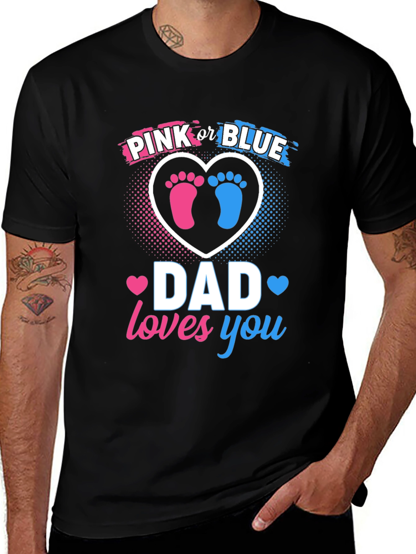 Dad Loves You Gender Reveal T-Shirt