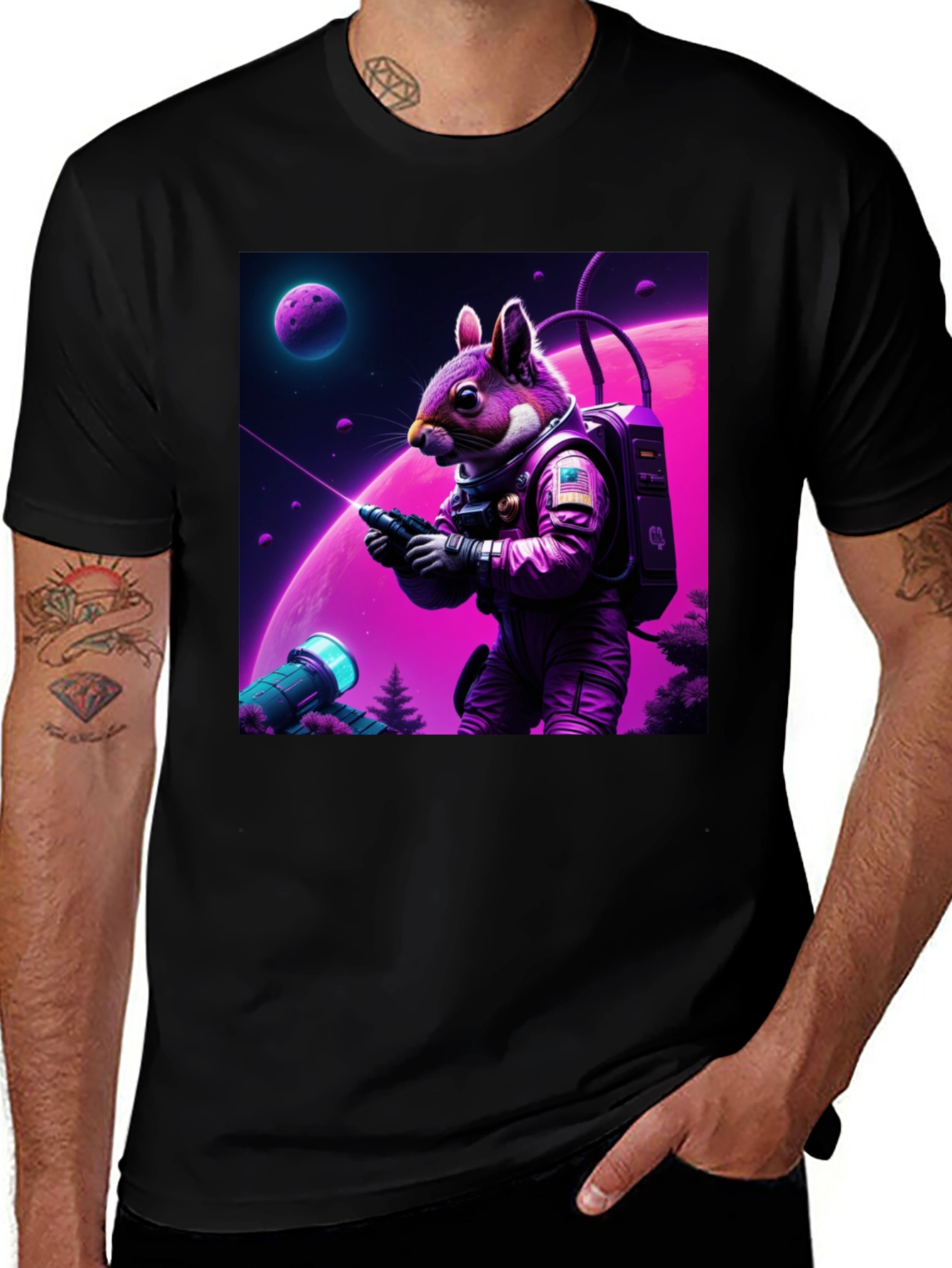 Variant 23 of Space Squirrel Graphic T-Shirt