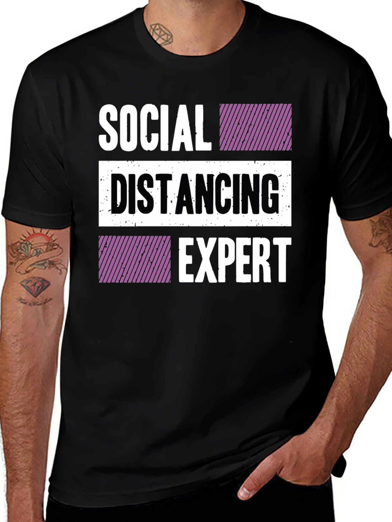 Social Distancing Expert T-Shirt - Black