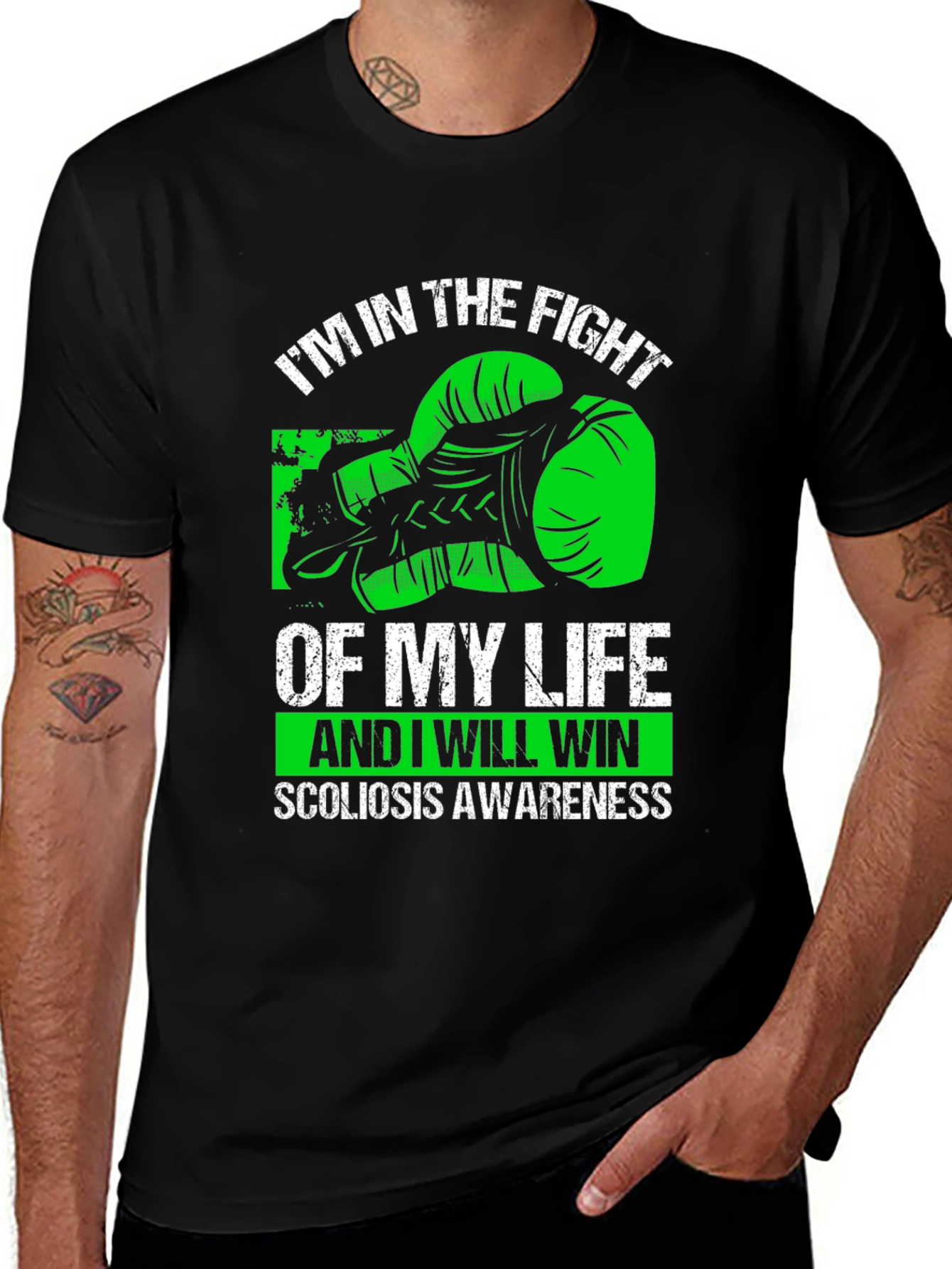 Scoliosis Awareness Fight T-Shirt