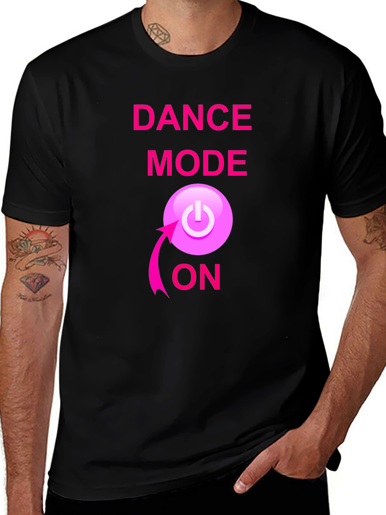 Variant 23 of Dance Mode ON Black T-Shirt