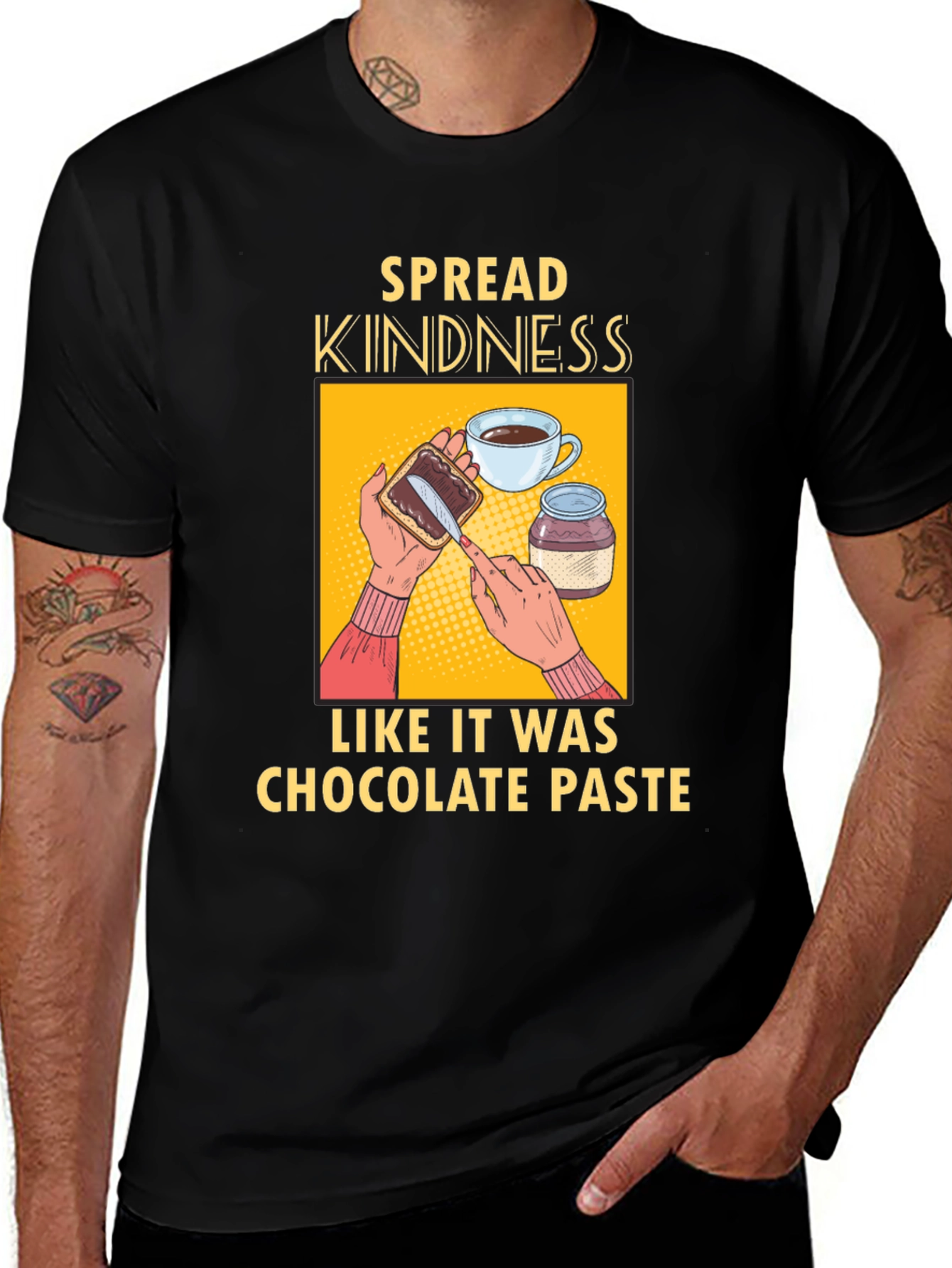 Variant 11 of Spread Kindness T-Shirt - Chocolate Paste Design