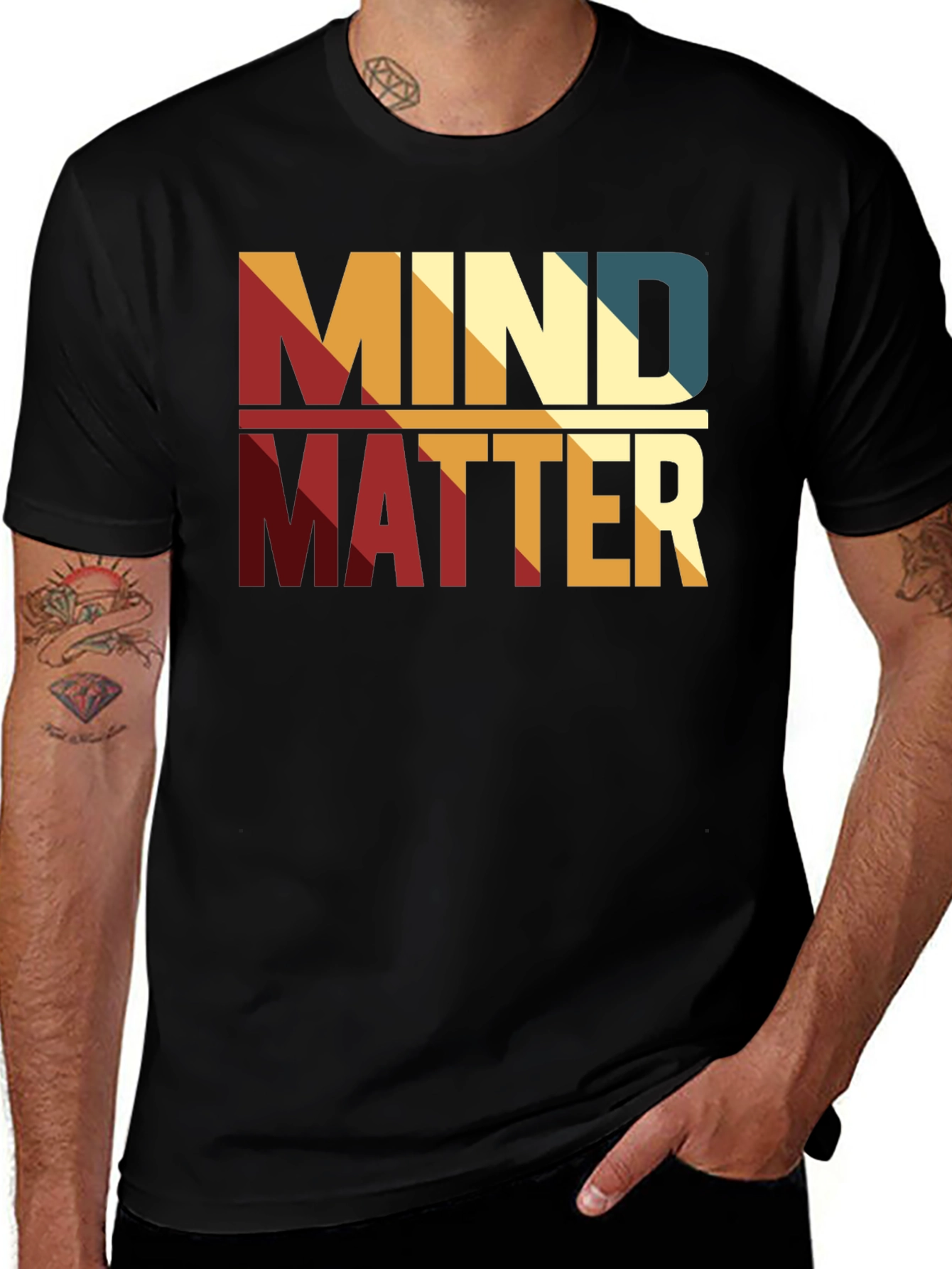Variant 10 of Mind Over Matter Graphic Tee - Stylish Retro Design