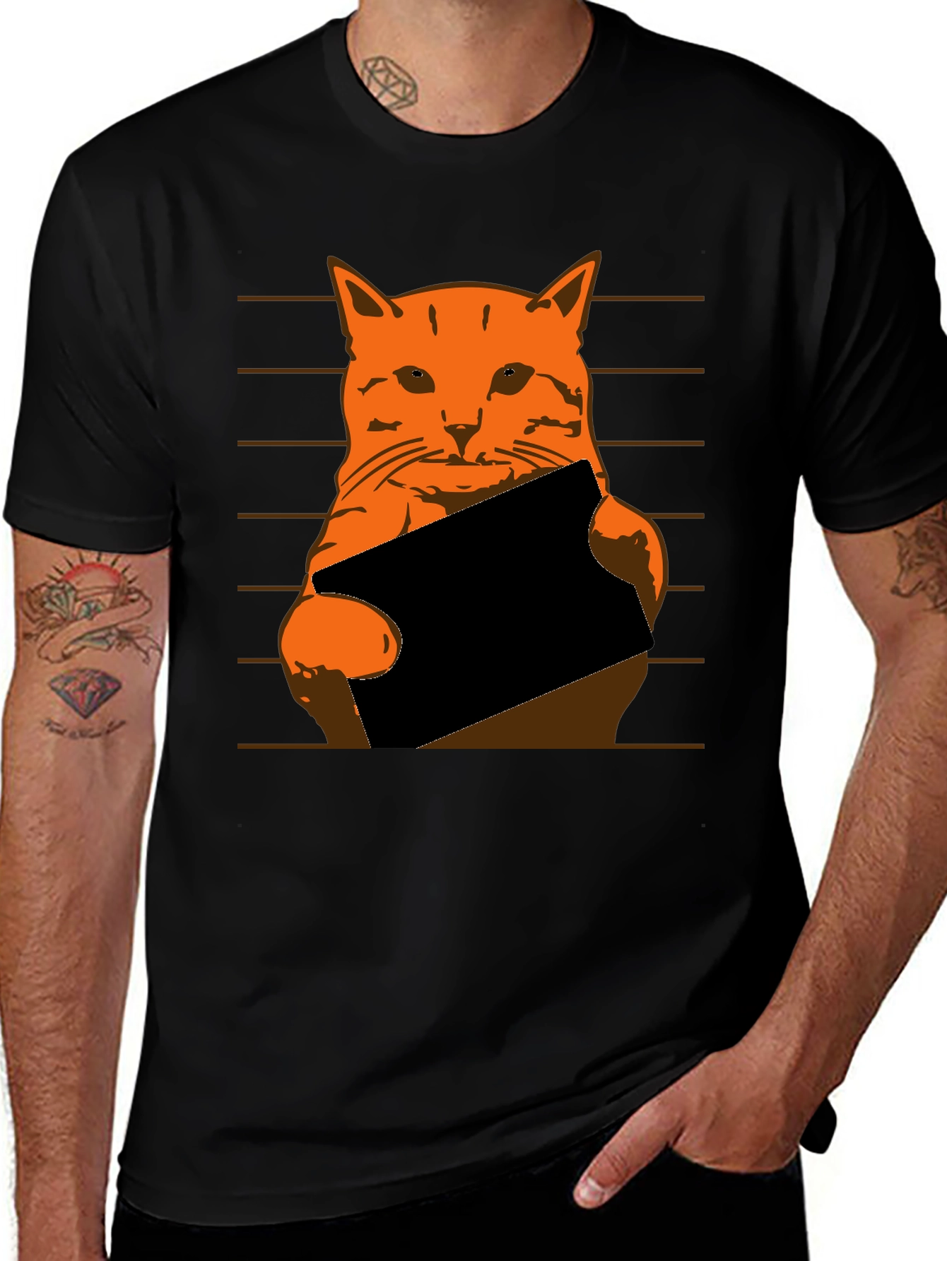 Variant 15 of Funny Mugshot Cat T-Shirt