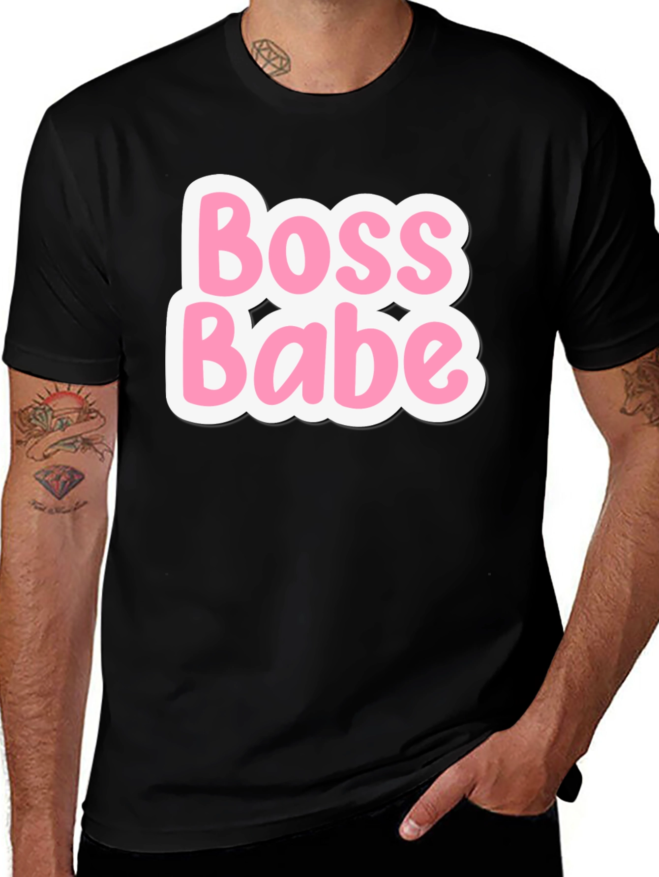Variant 27 of Boss Babe Graphic Tee - Black