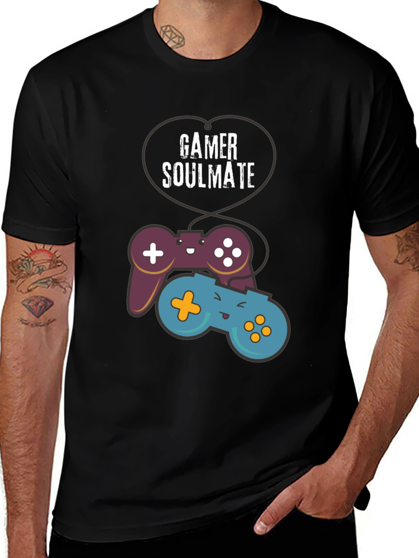 Variant 20 of Gamer Soulmate T-Shirt: Gaming Couple Tee