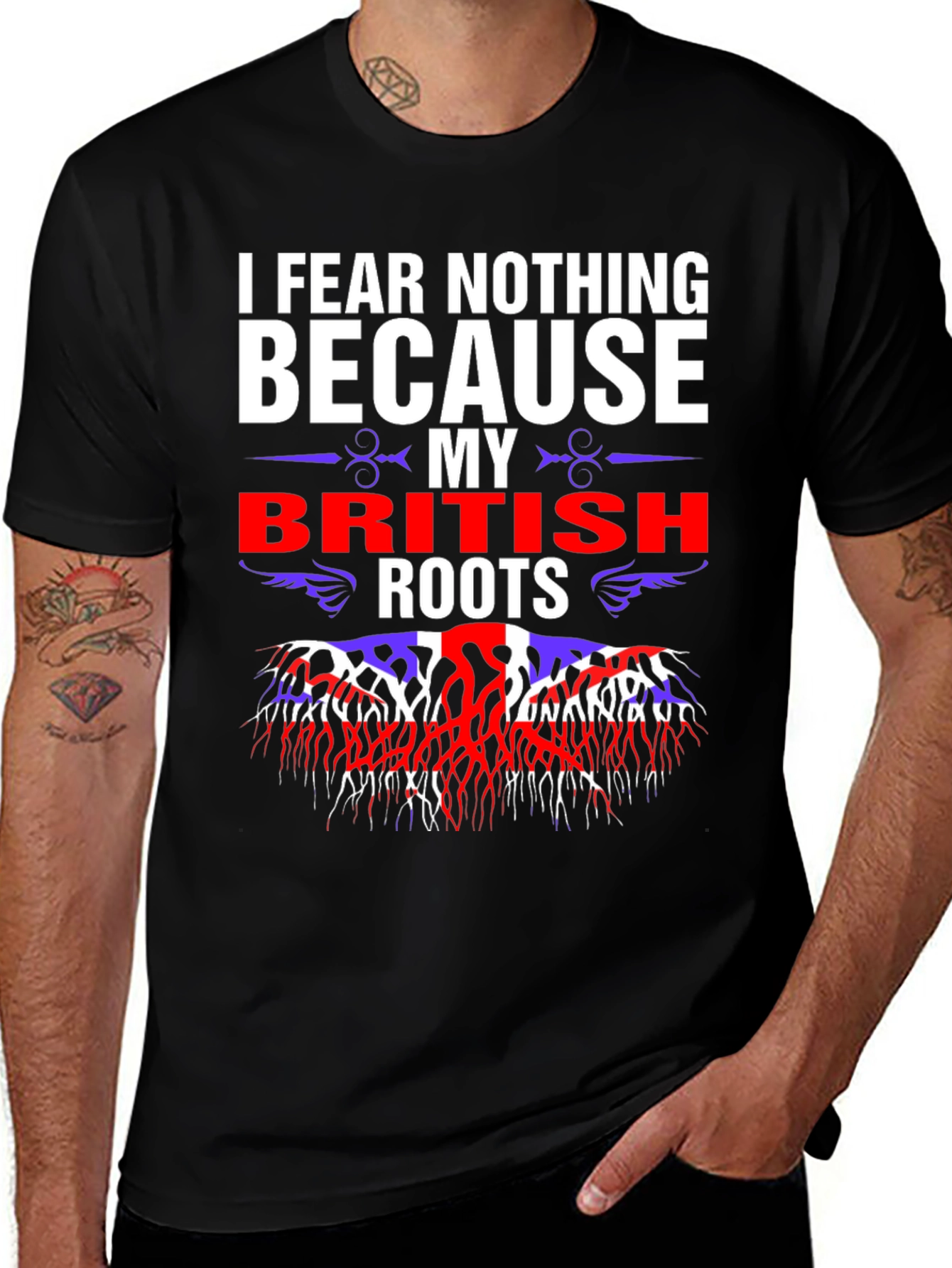 British Roots T-Shirt - I Fear Nothing Design
