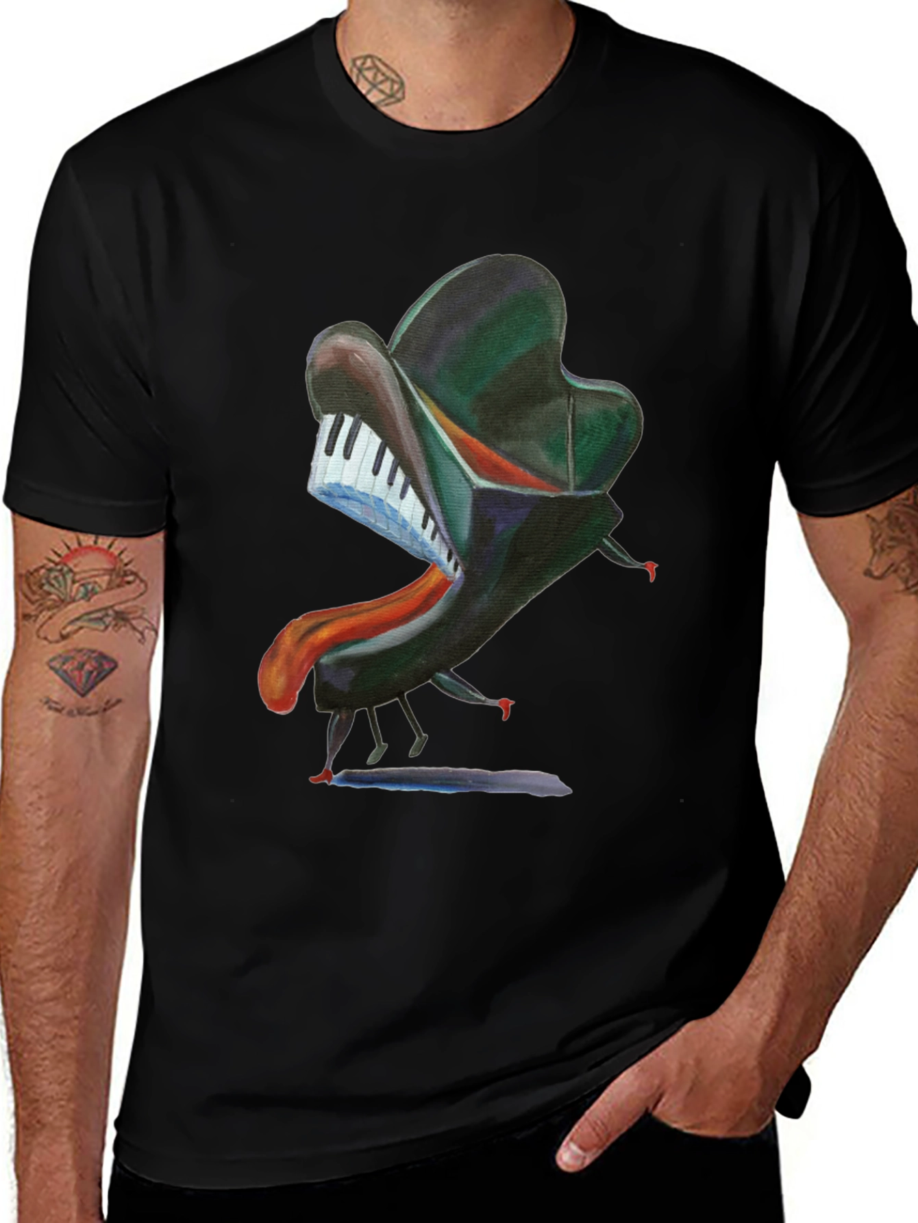 Variant 15 of Surreal Piano T-Shirt - Unique Music Lover Gift