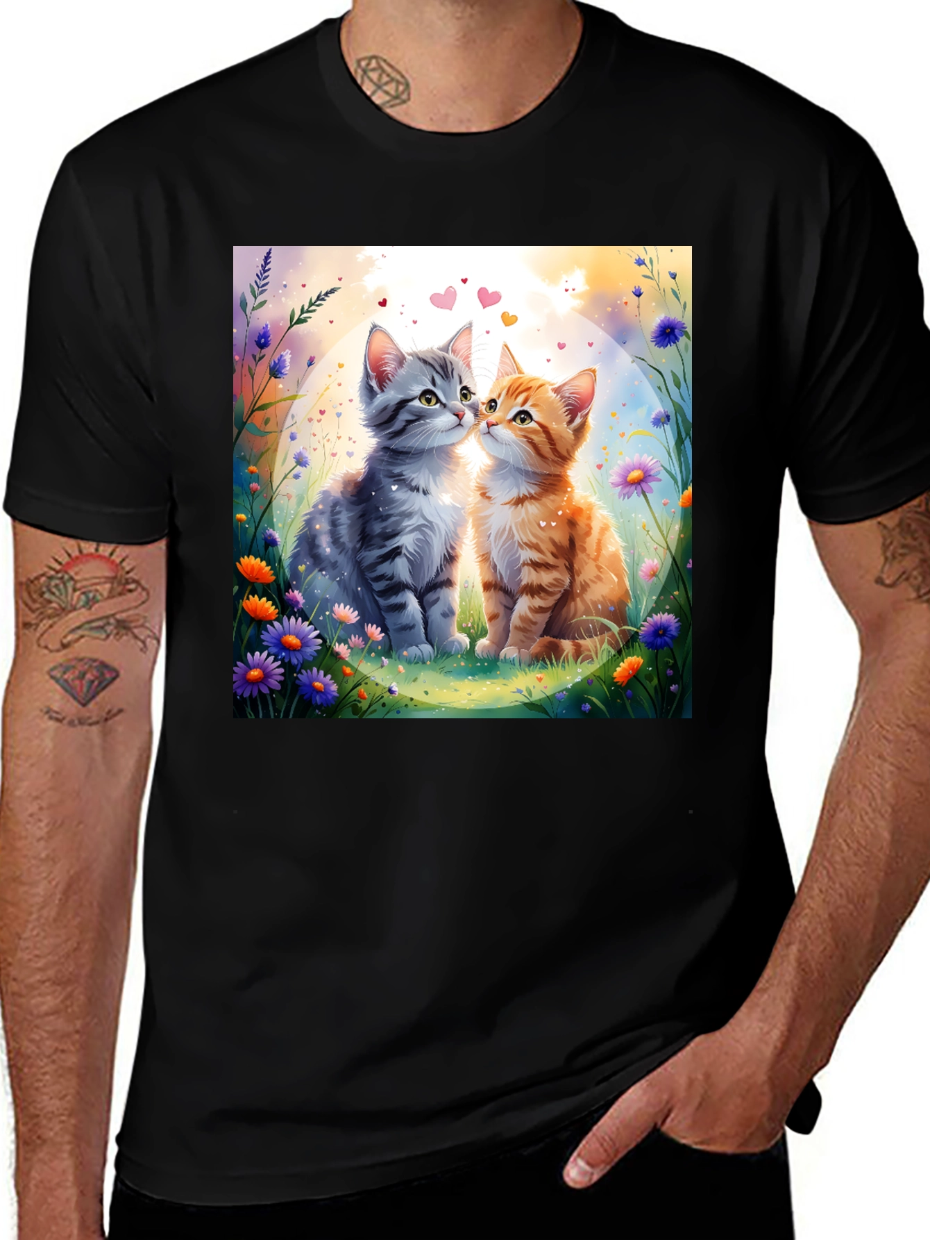 Variant 24 of Cute Cats in Love Graphic Tee