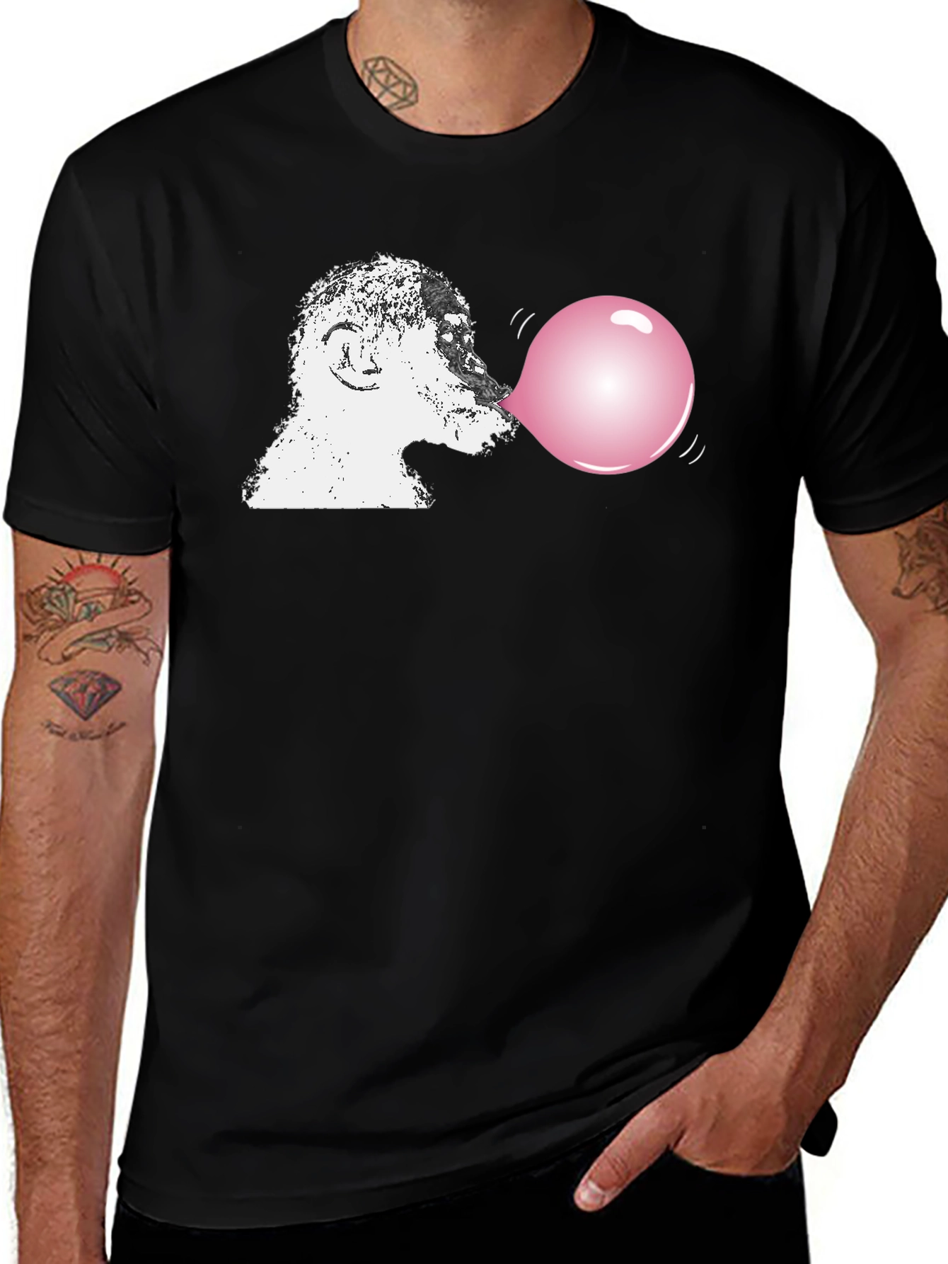 Variant 3 of Monkey Blowing Bubblegum T-Shirt