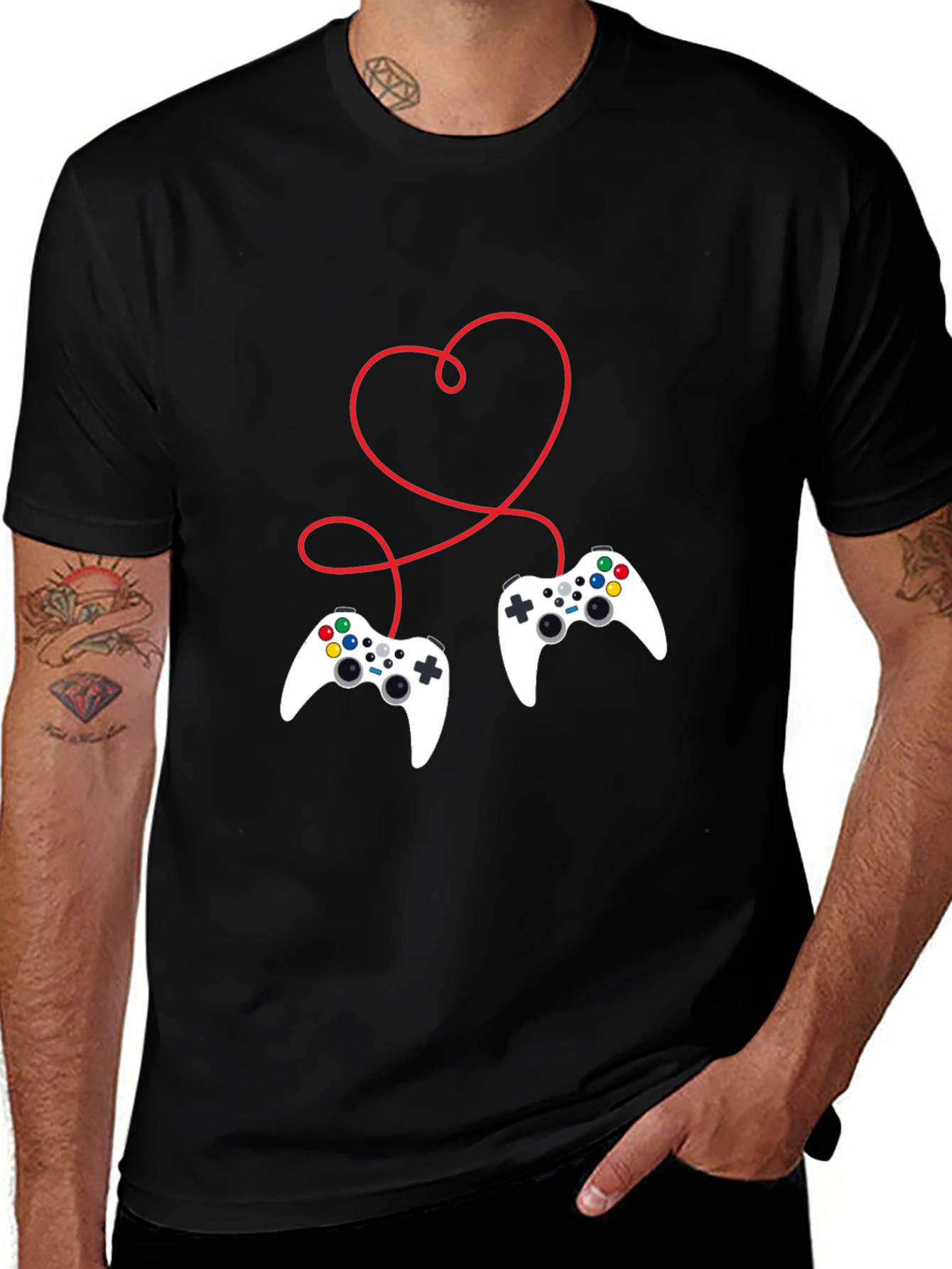 Variant 11 of Gamer Love Black T-Shirt