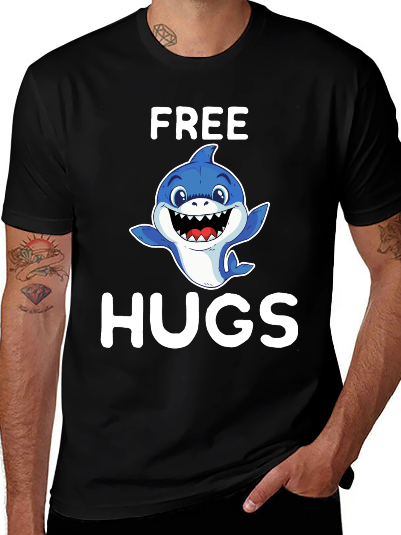 Variant 2 of Free Hugs Shark T-Shirt