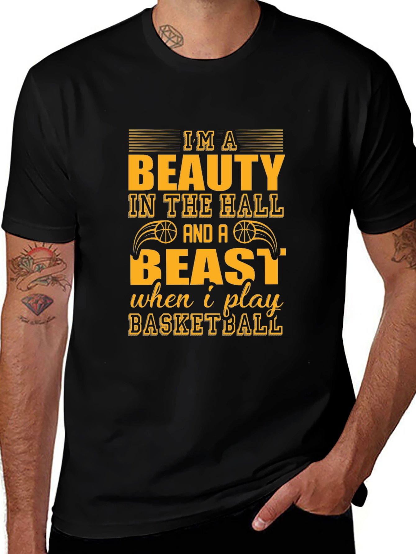 Variant 4 of Basketball Beauty and Beast Graphic Tee