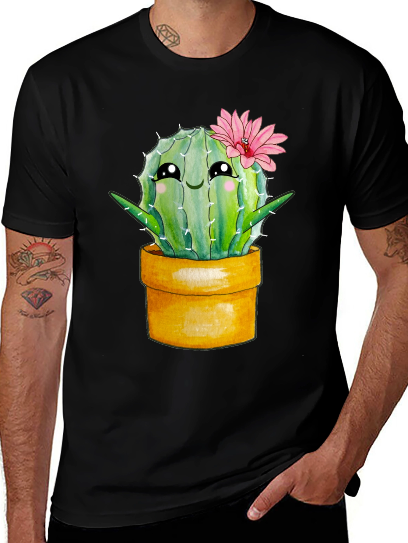 Variant 2 of Cute Cactus Potted Plant Graphic Tee