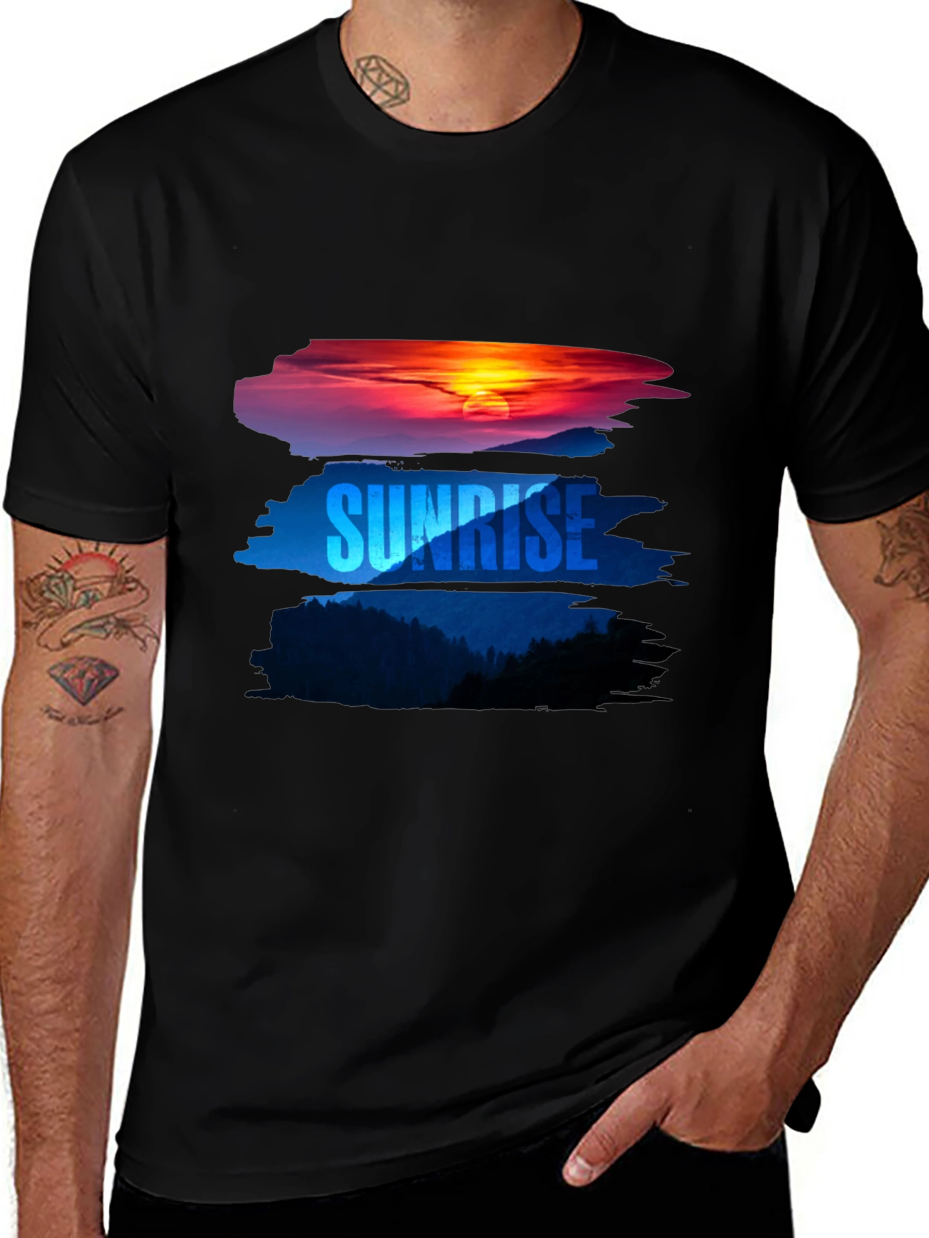 Variant 29 of Sunrise Graphic Tee - Nature Inspired Comfort