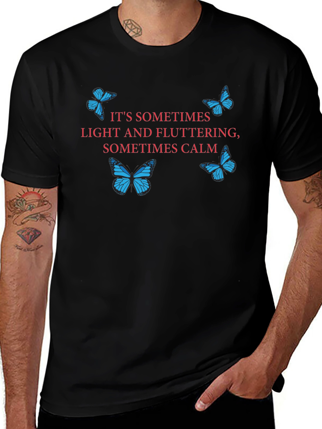 Variant 23 of Butterfly Graphic T-Shirt - Sometimes Light, Sometimes Calm