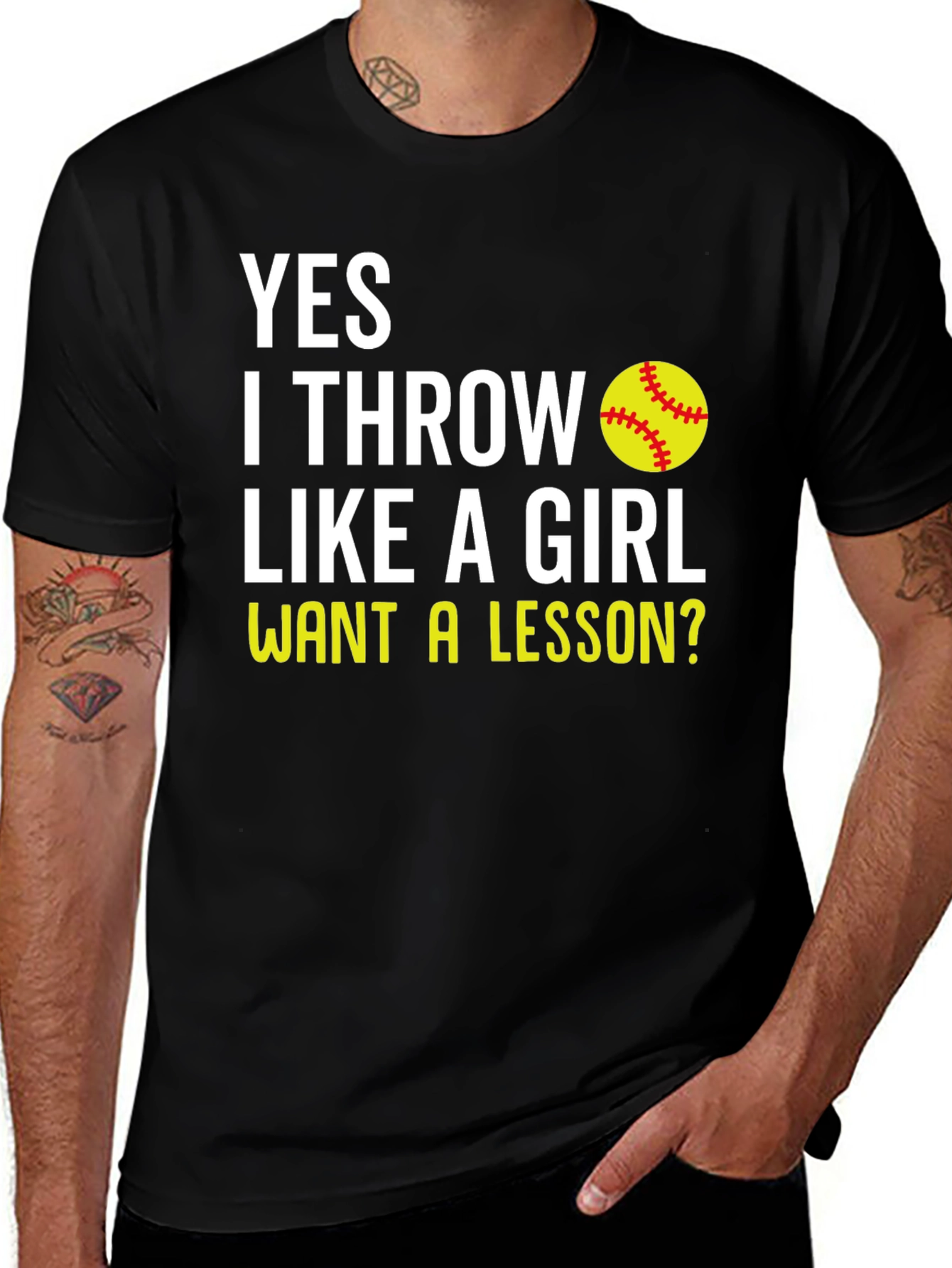 Variant 11 of Yes I Throw Like a Girl T-Shirt