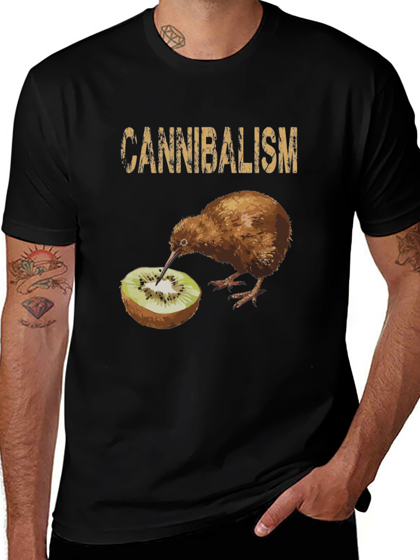 Variant 26 of Cannibalism Kiwi Bird Graphic Tee