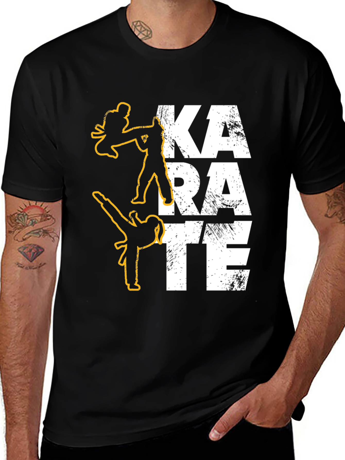 Variant 8 of Karate Silhouette Graphic T-Shirt