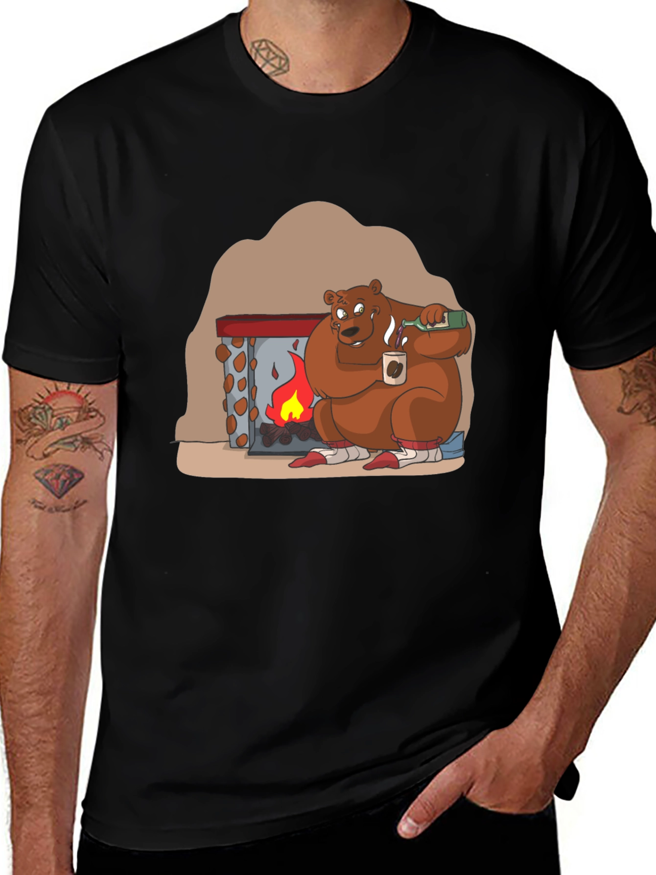 Variant 21 of Cozy Bear by Fire T-Shirt