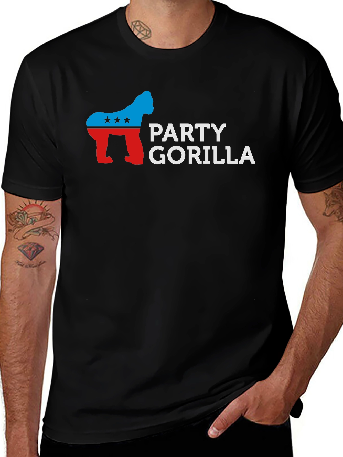 Variant 17 of Party Gorilla Graphic Tee -  Unisex Casual T-Shirt