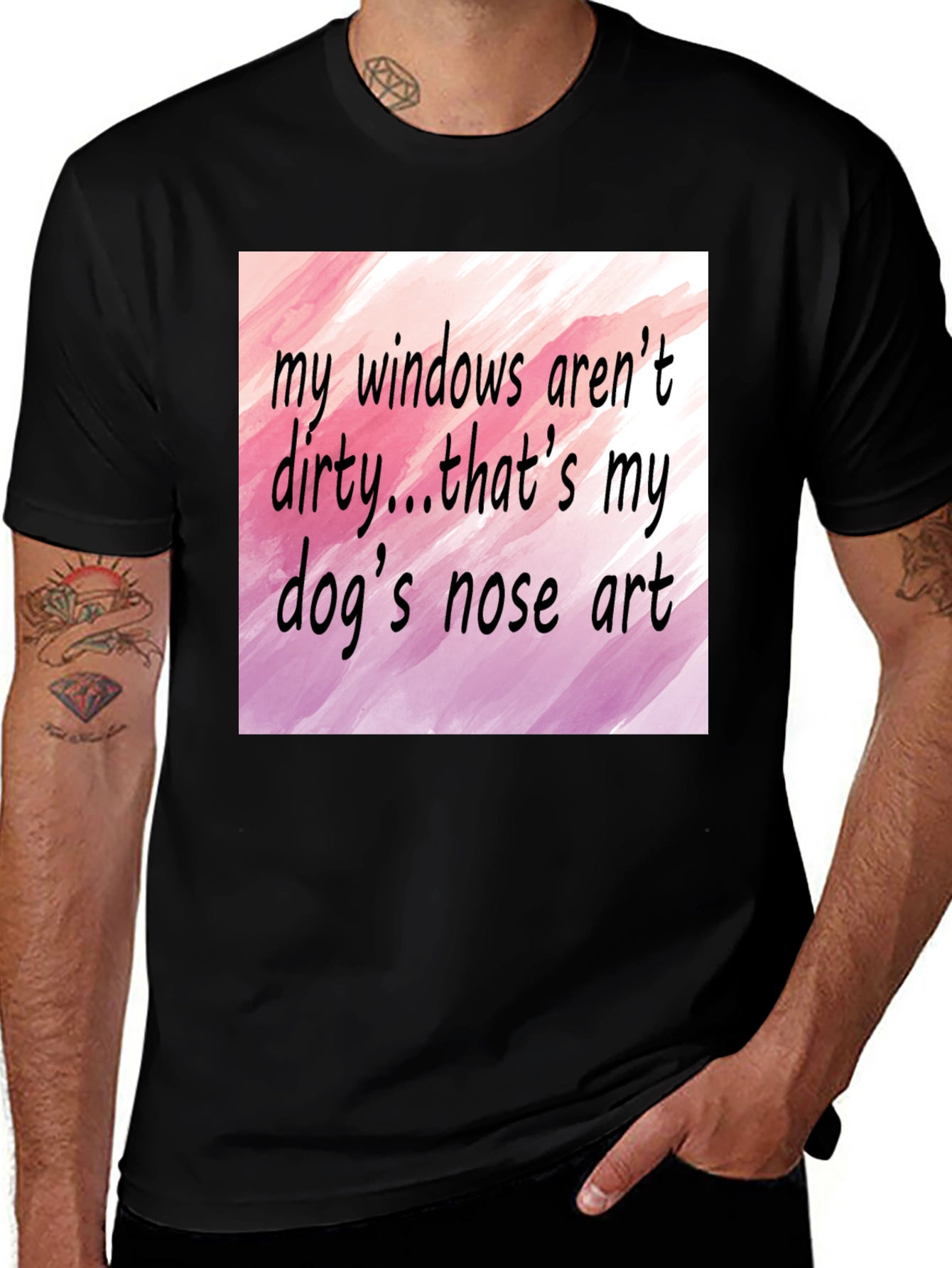 Variant 17 of Dog Nose Art T-Shirt - Funny Pet Lover Tee