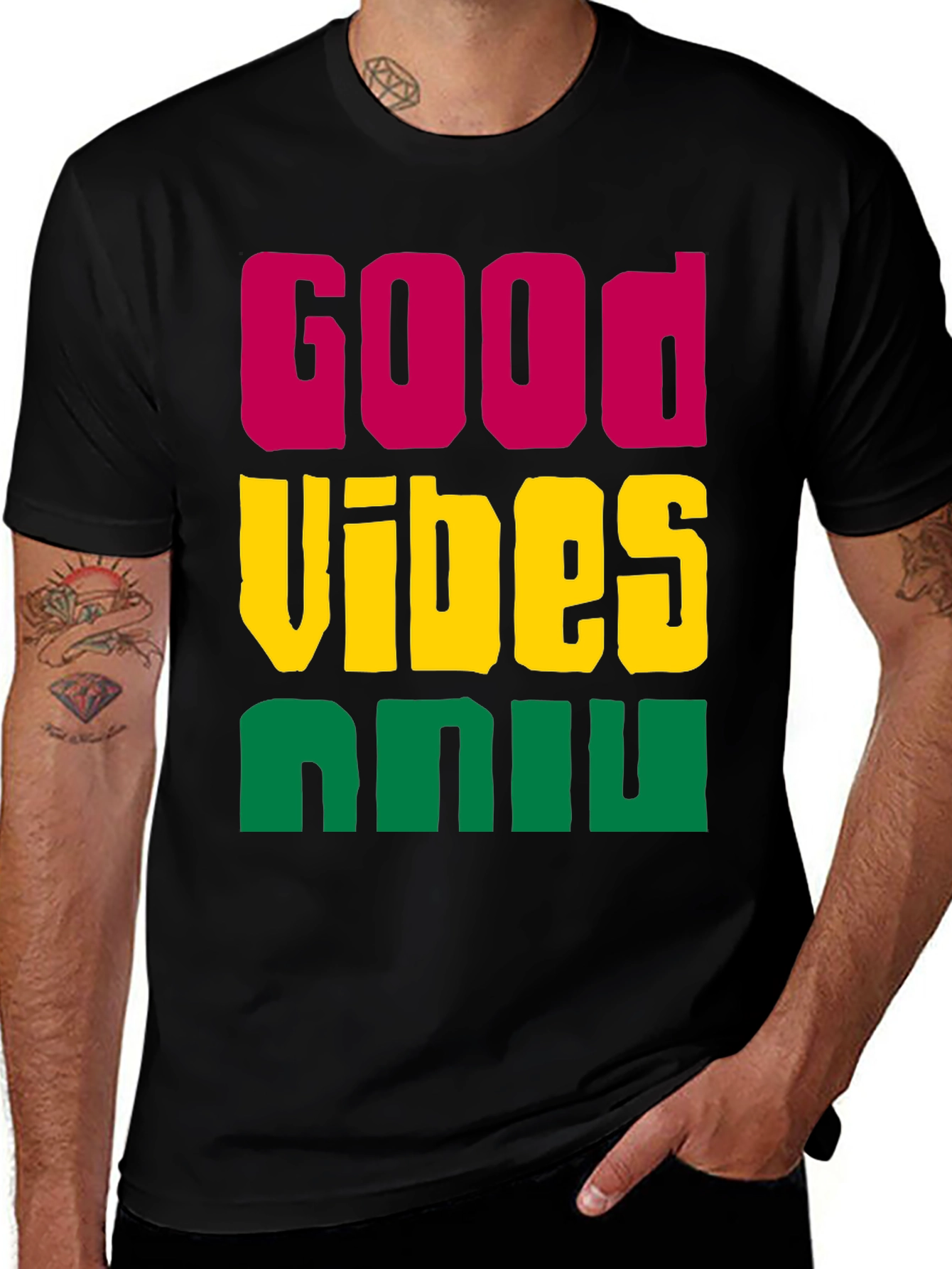 Variant 19 of Good Vibes All Day T-Shirt - Bold Graphic Tee