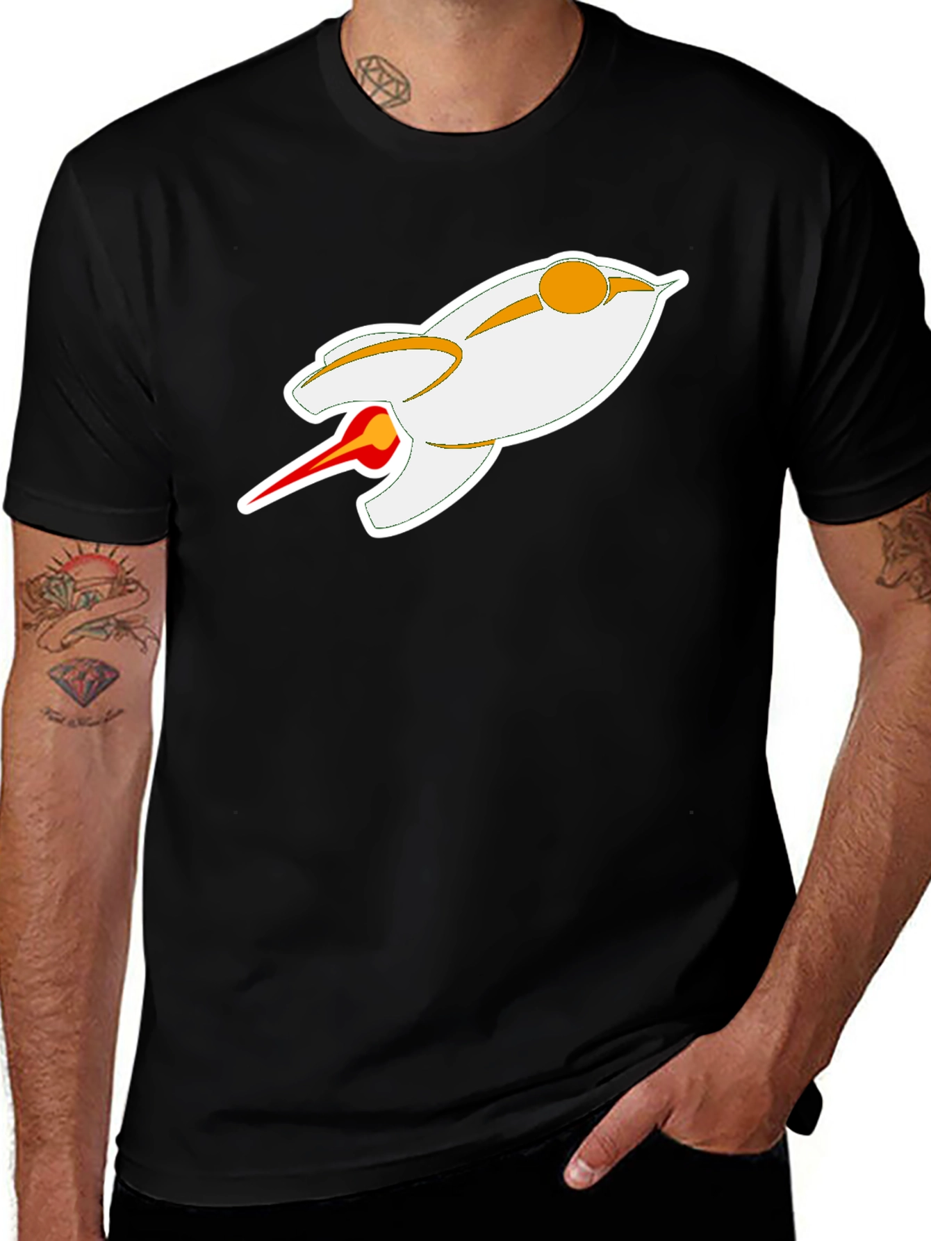 Variant 24 of Futuristic Rocket T-Shirt - Sci-Fi Style